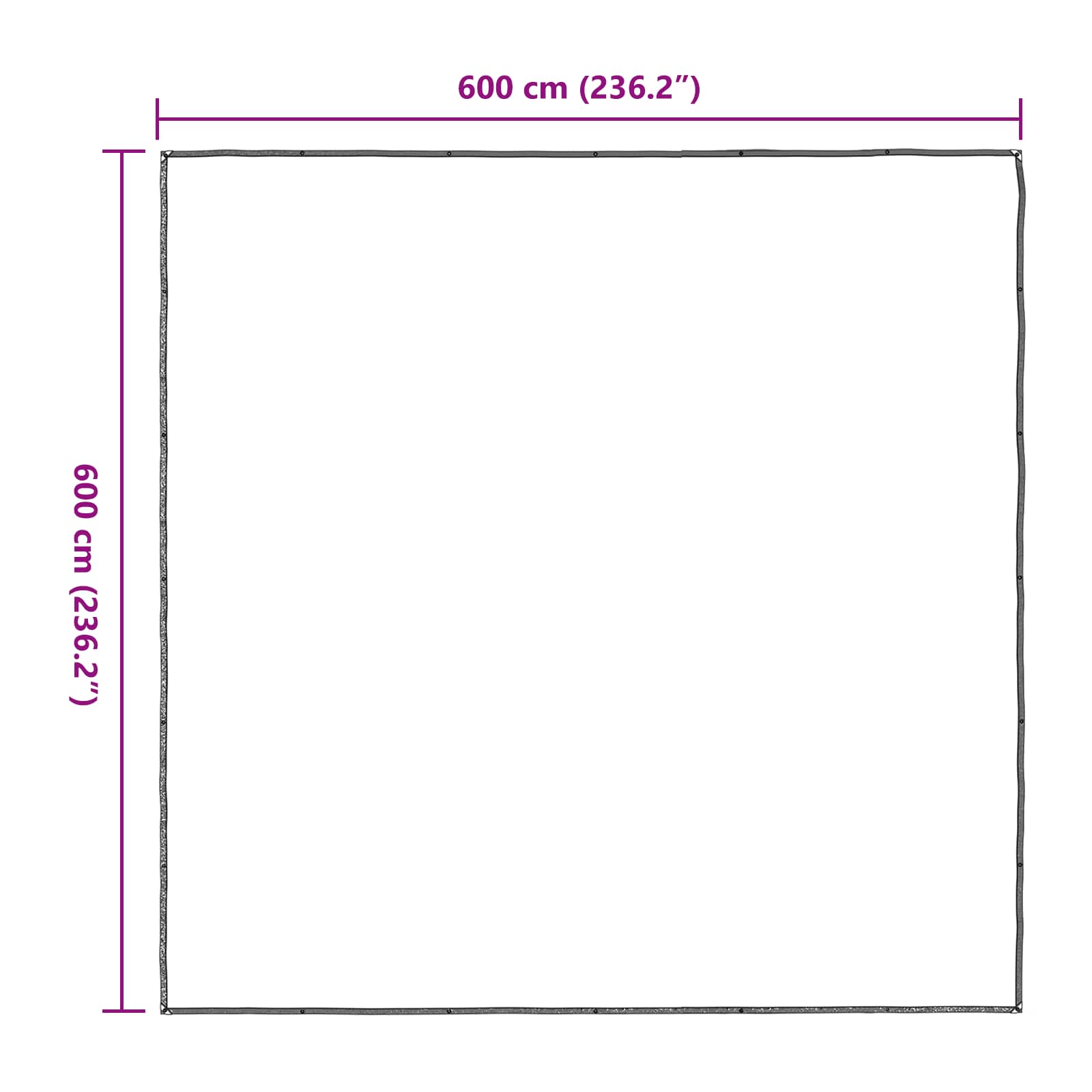 Copertura per Piante Trasparente 6 x 6 m PE