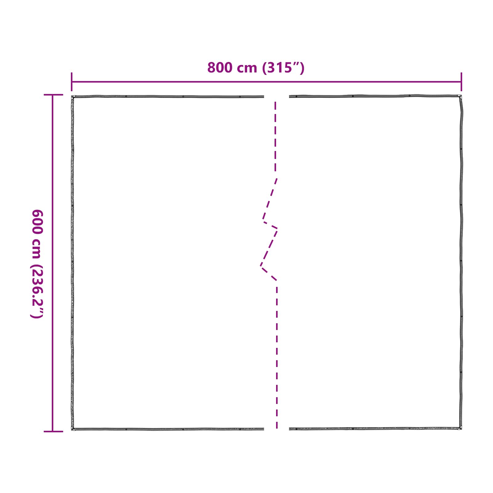 Copertura per Piante Trasparente 6 x 8 m PE