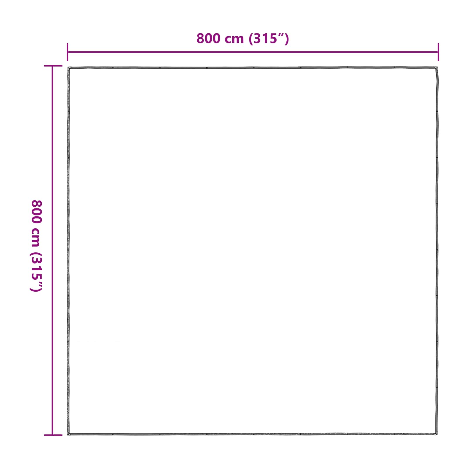 Copertura per Piante Trasparente 8 x 8 m PE