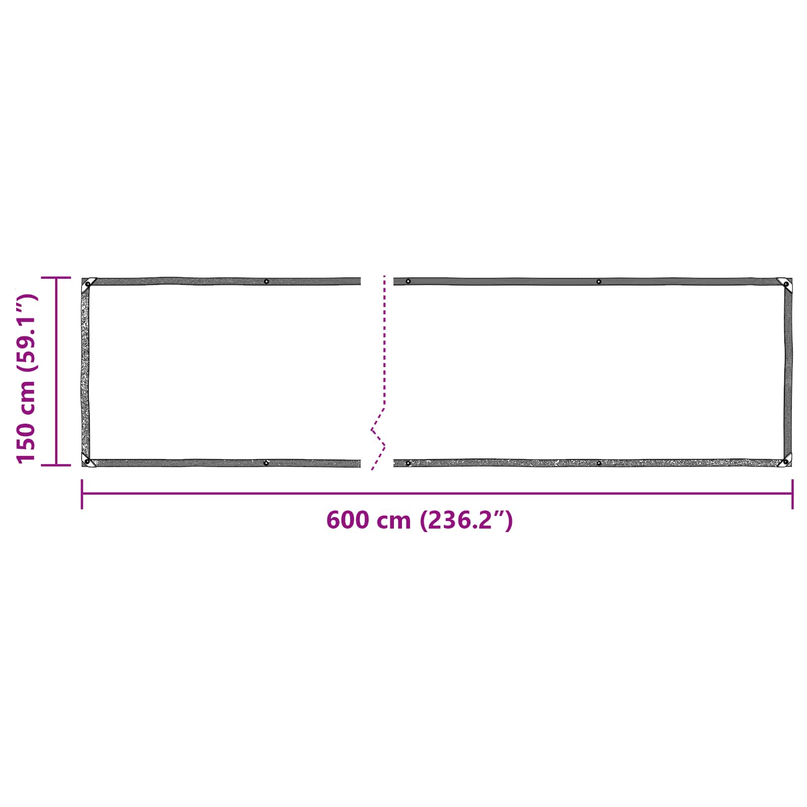 Copertura per Piante Trasparente 6 x 1,5 m PE