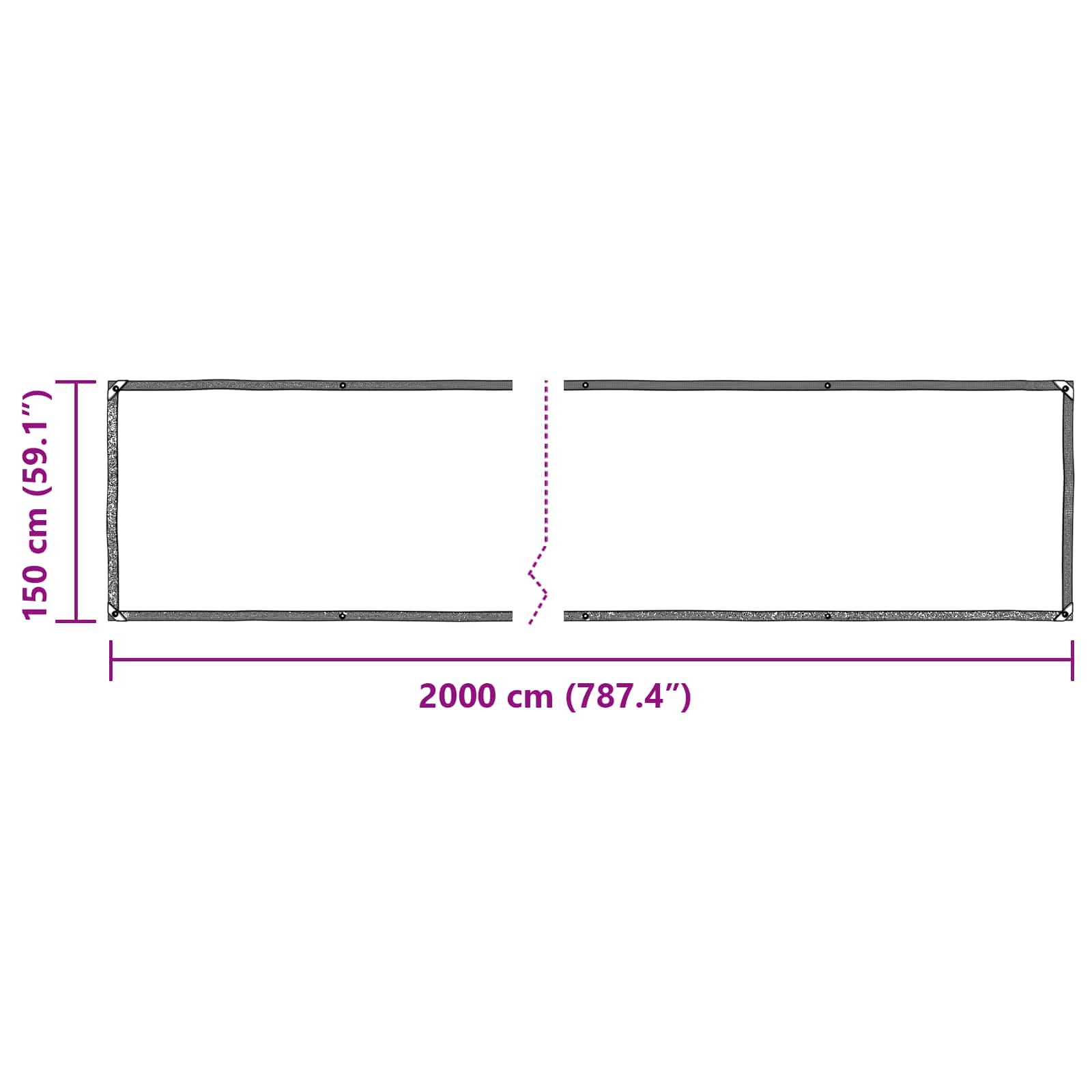 Copertura per Piante Trasparente 20 x 1,5 m PE