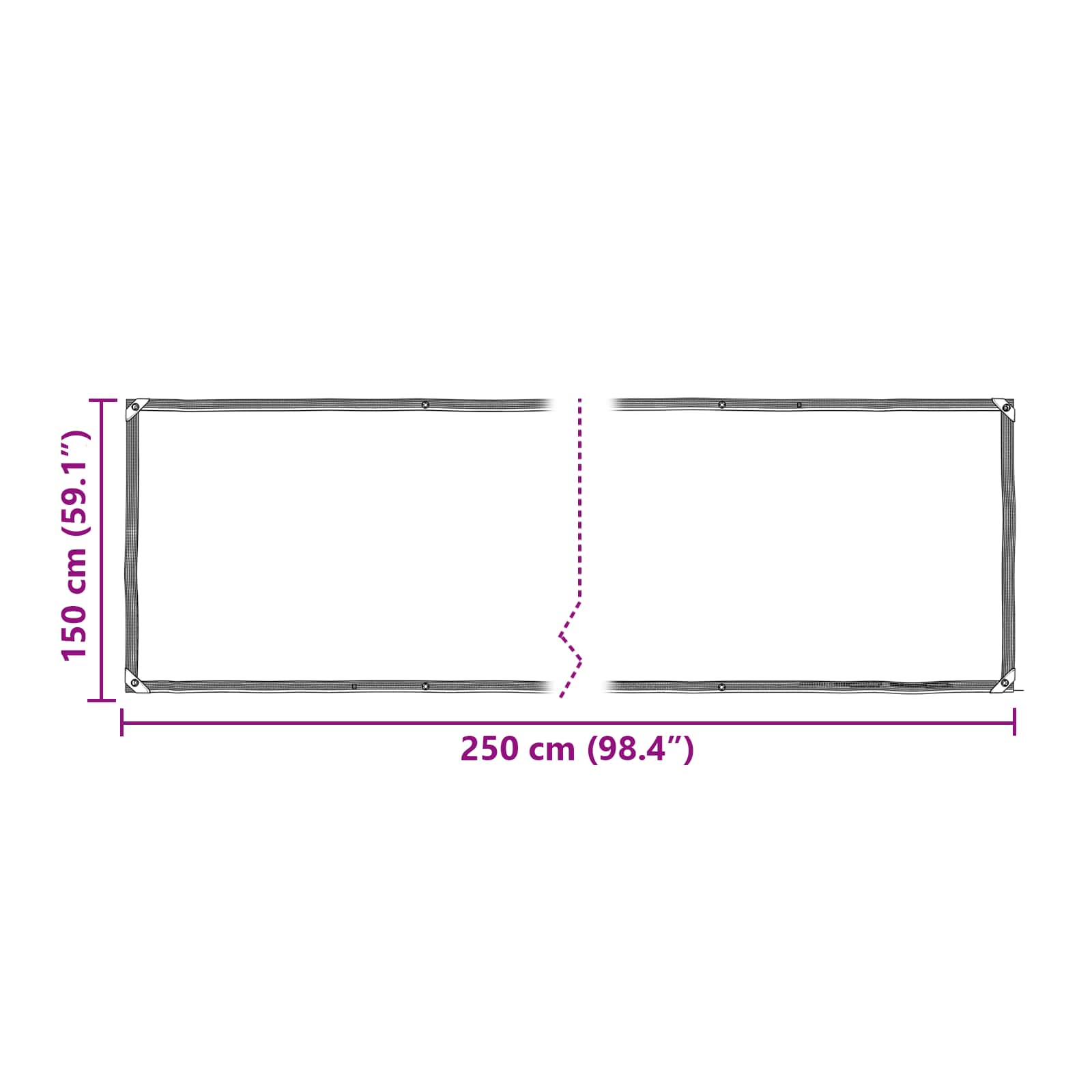 Copertura per Piante Trasparente 2,5 x 1,5 m PE