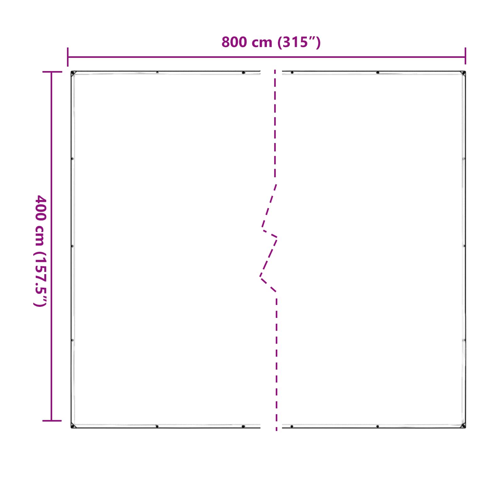 Copertura per Piante Trasparente 4 x 8 m PVC