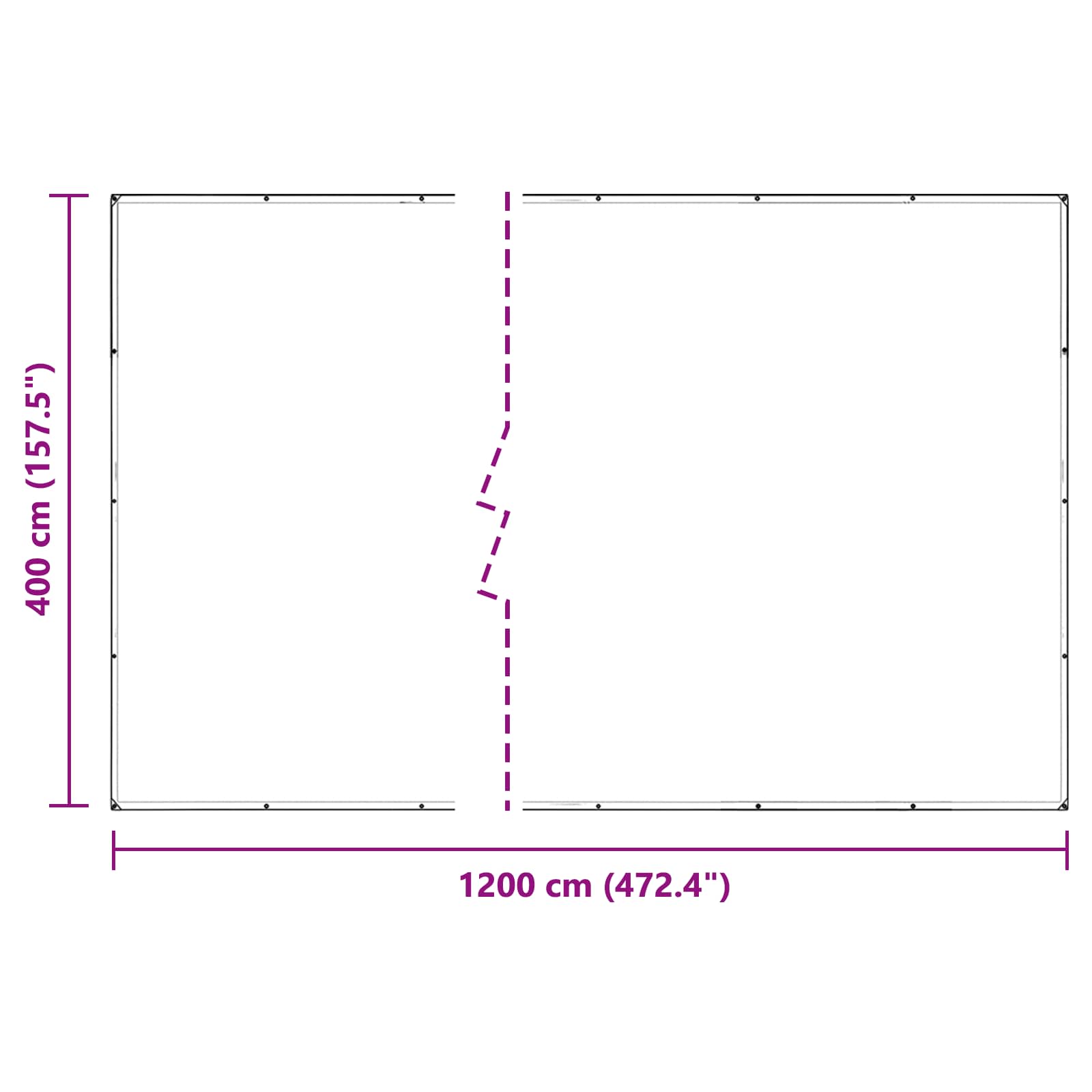 Copertura per Piante Trasparente 4 x 12 m PVC