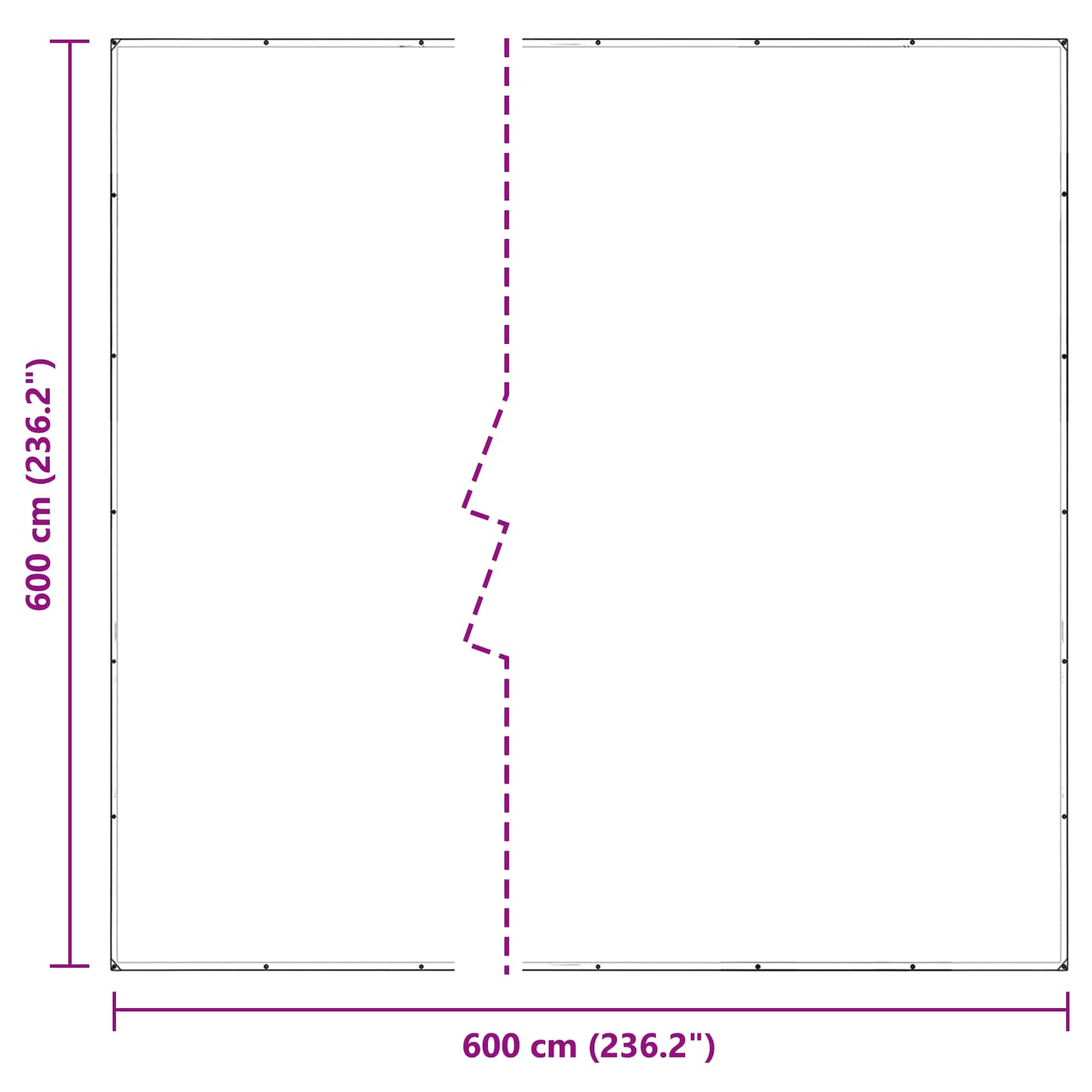 Copertura per Piante Trasparente 6 x 6 m PVC