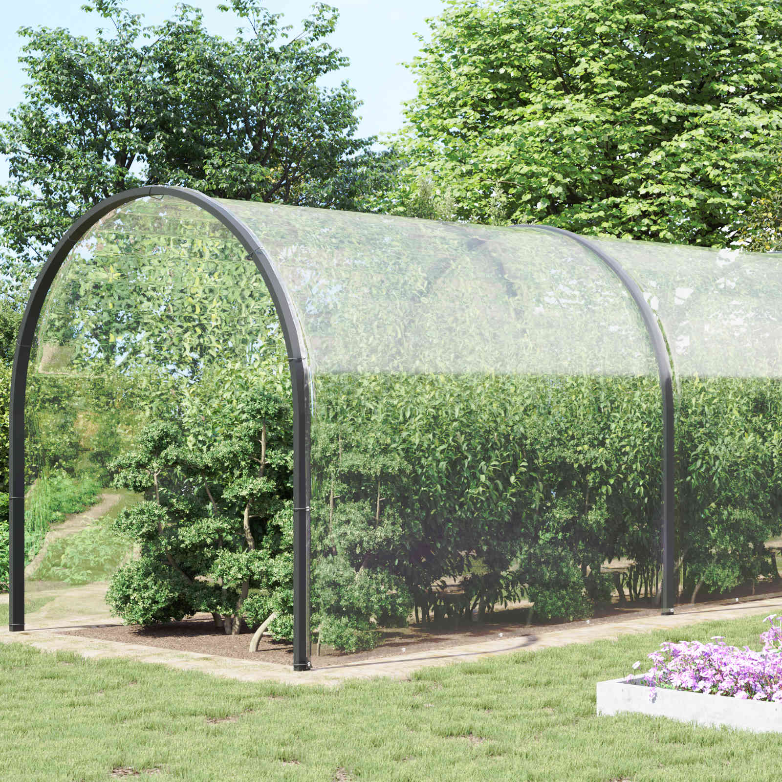 Copertura per Piante Trasparente 8 x 8 m PVC