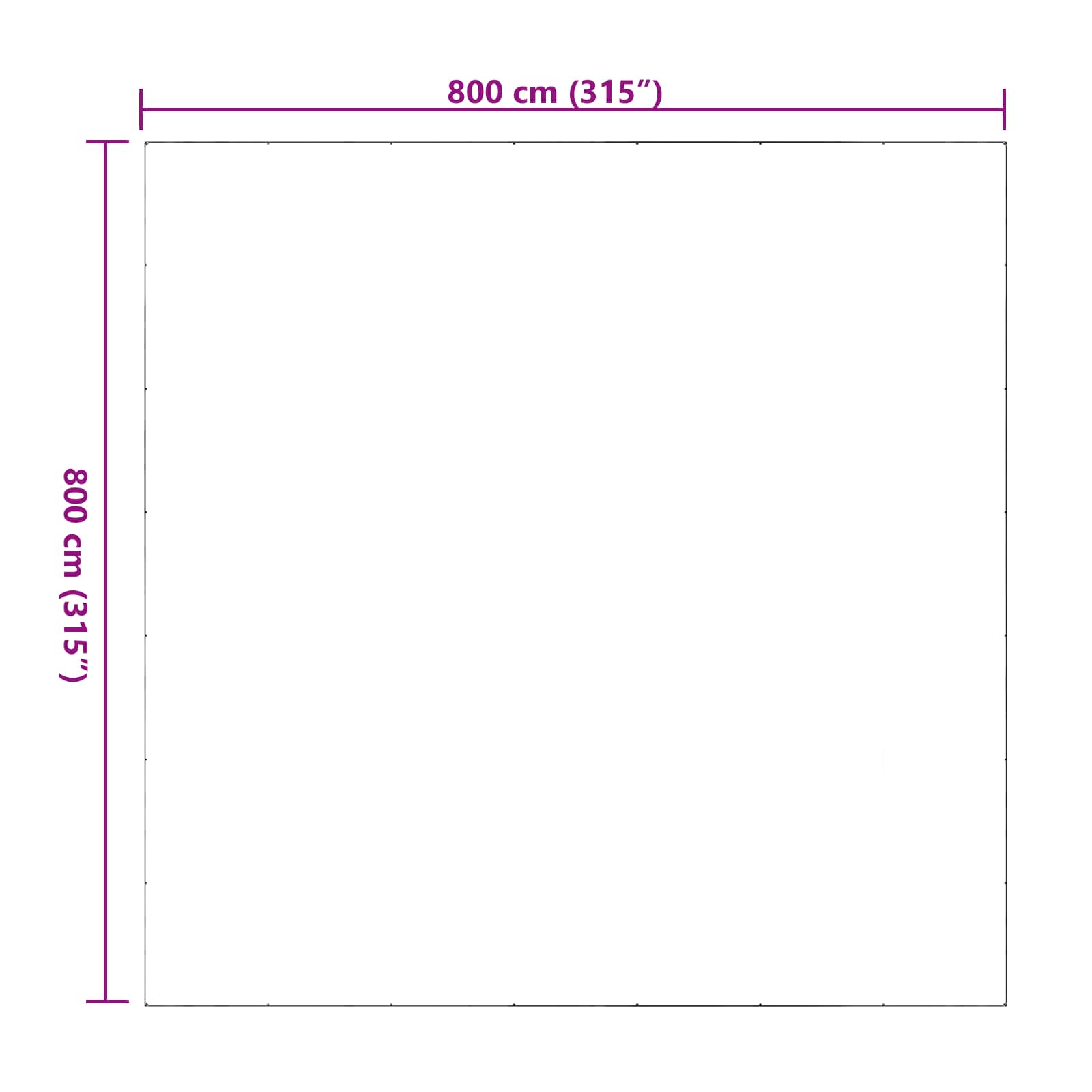 Copertura per Piante Trasparente 8 x 8 m PVC