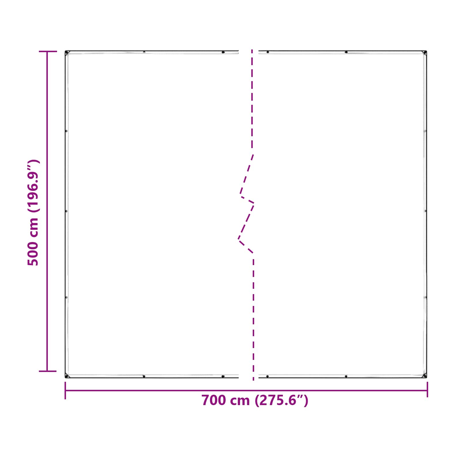 Copertura per Piante Trasparente 7 x 5 m PVC