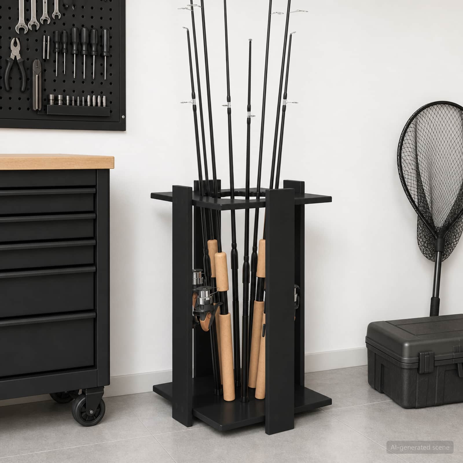 Supporto per canne da pesca Legno ingegnerizzato