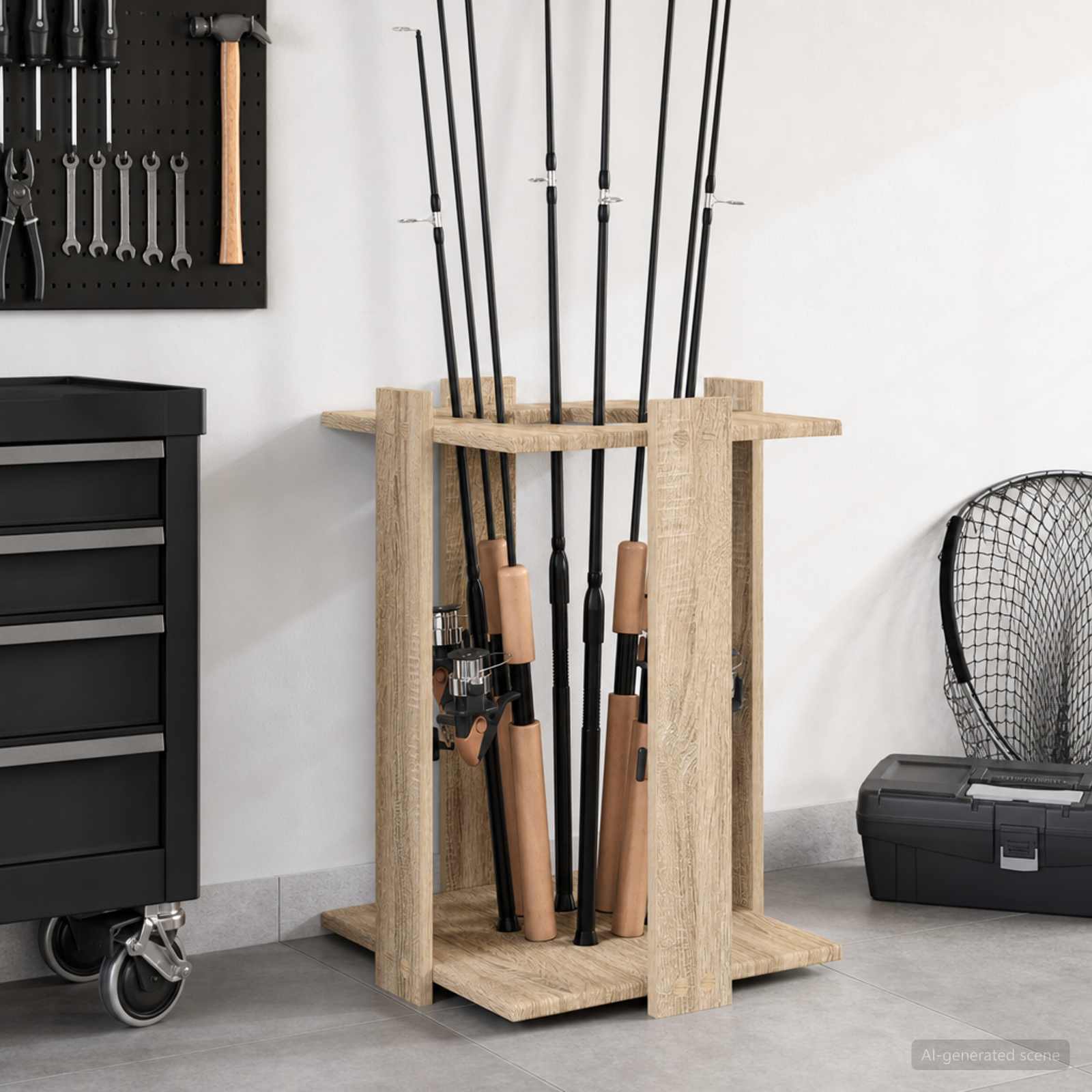 Supporto per canne da pesca Legno ingegnerizzato