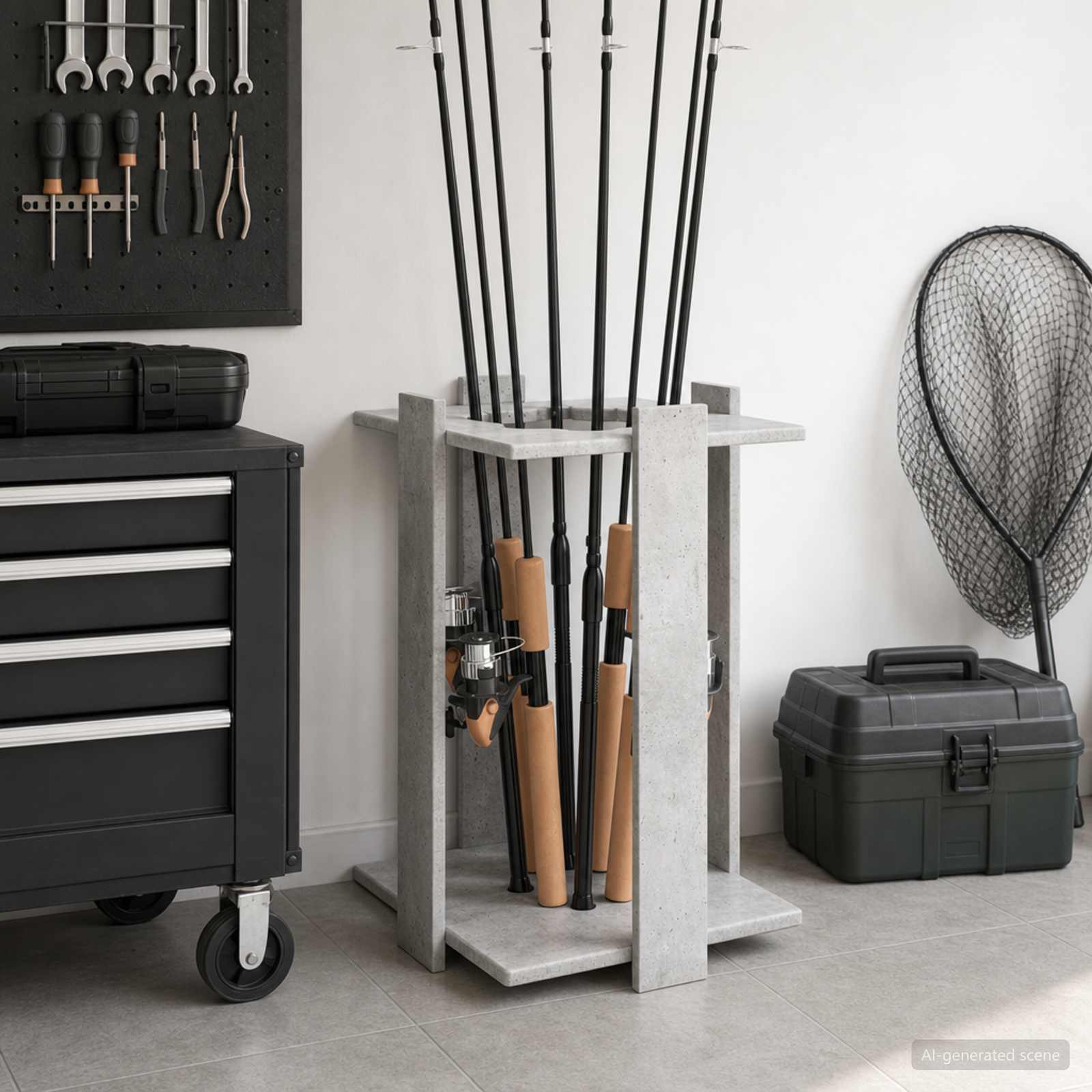 Supporto per canne da pesca Legno ingegnerizzato