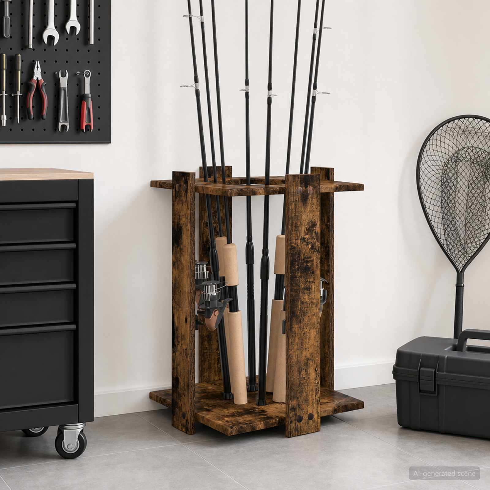 Supporto per canne da pesca Legno ingegnerizzato