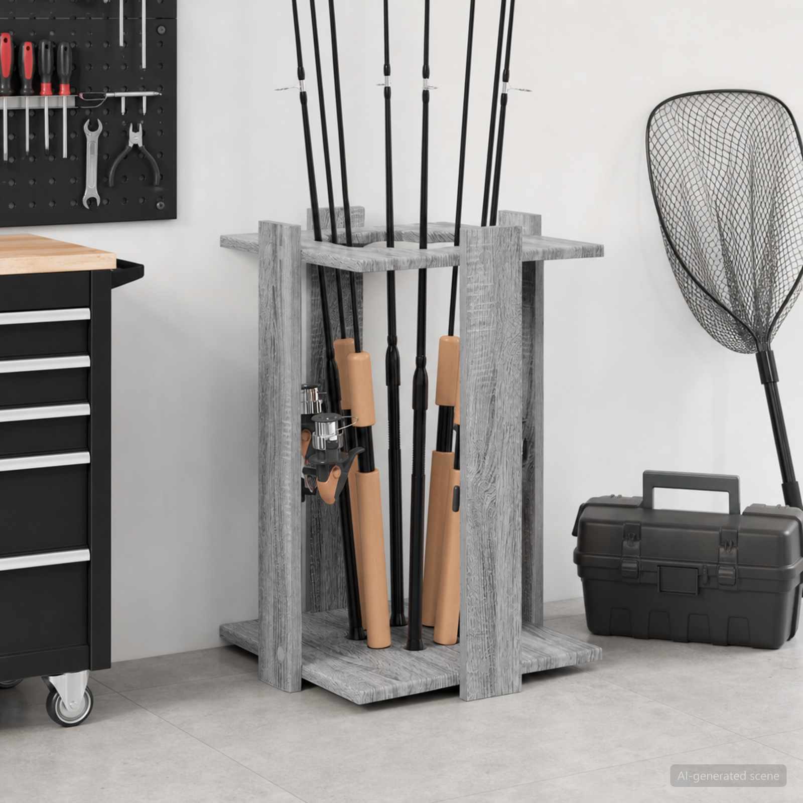 Supporto per canne da pesca Legno ingegnerizzato