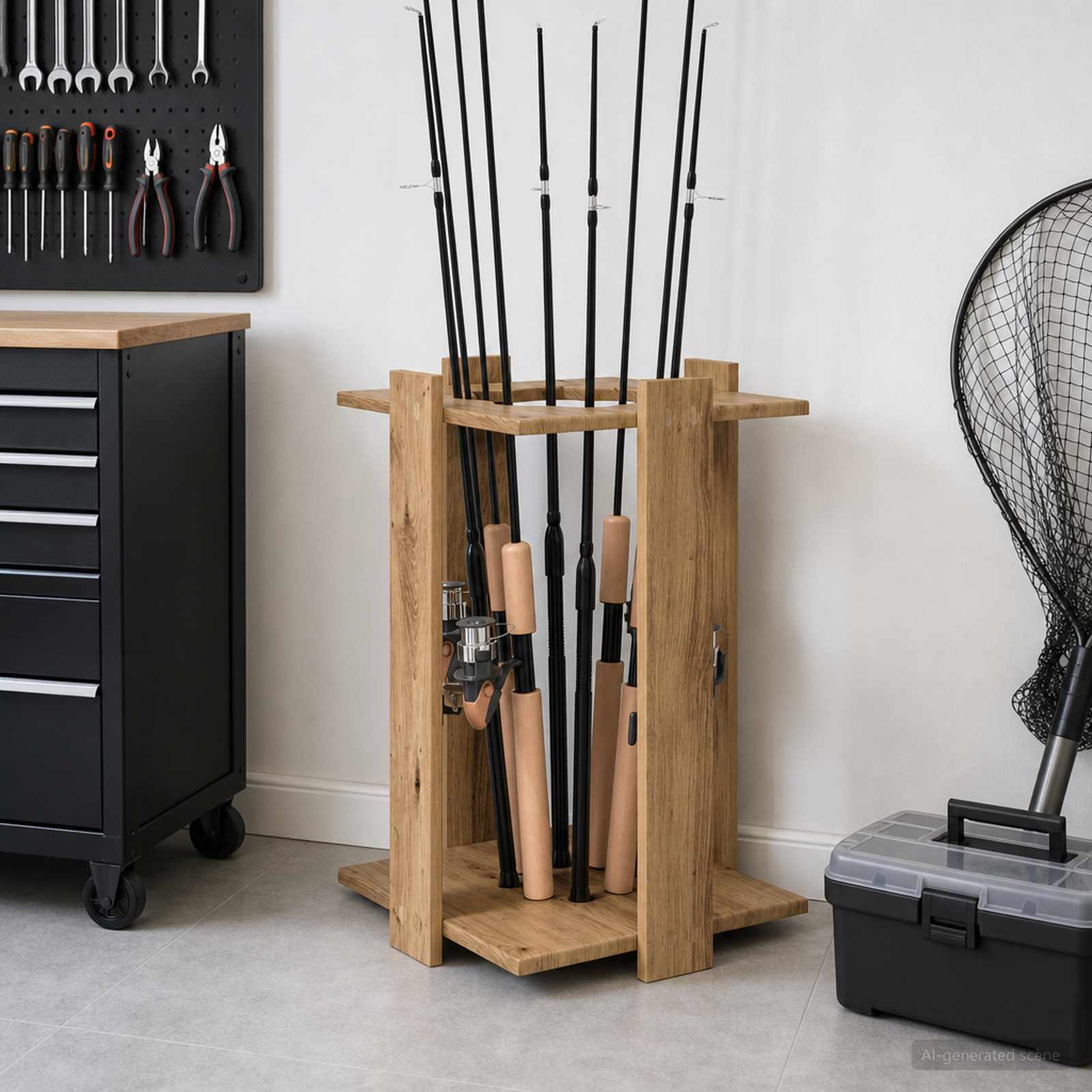 Supporto per canne da pesca Legno ingegnerizzato