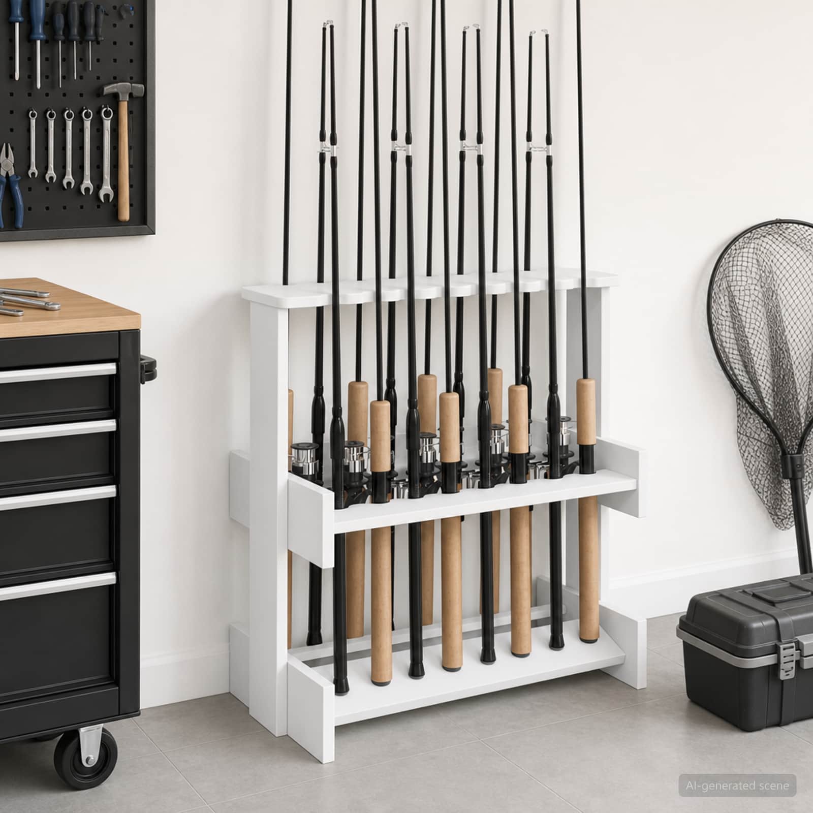 Supporto per canne da pesca Legno ingegnerizzato