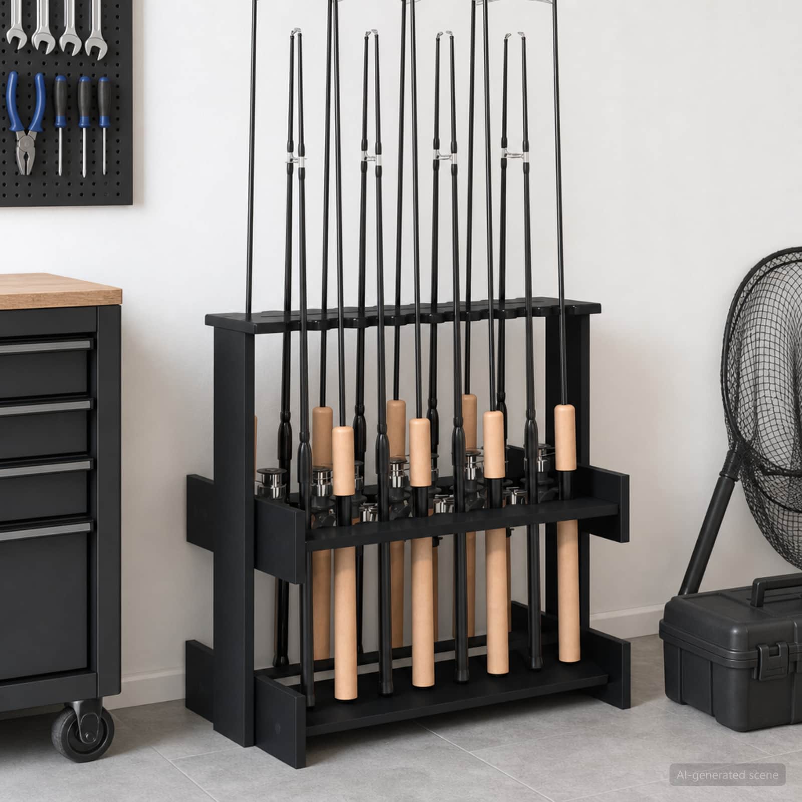 Supporto per canne da pesca Legno ingegnerizzato