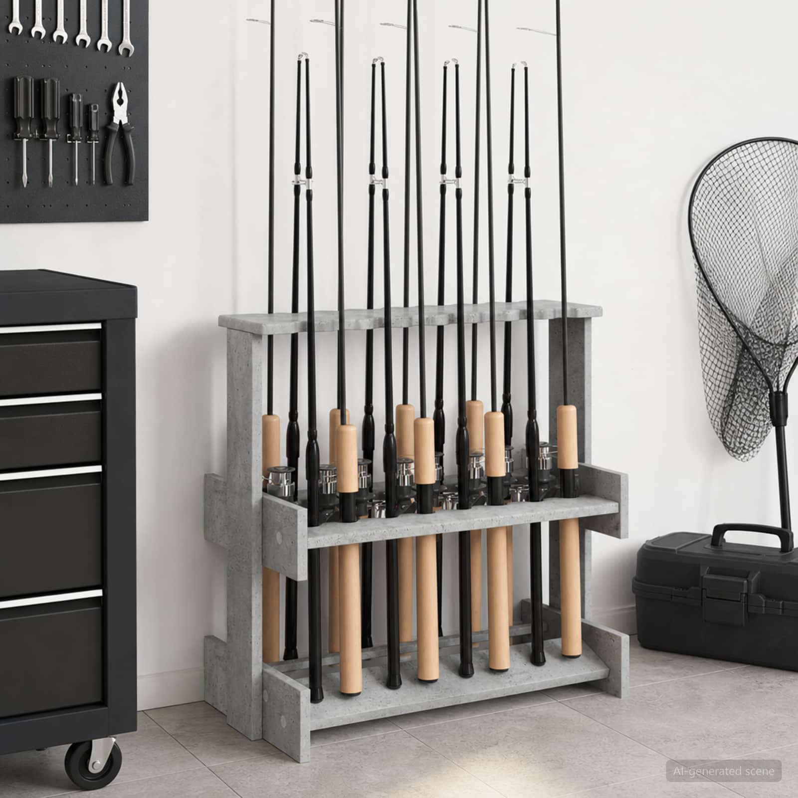 Supporto per canne da pesca Legno ingegnerizzato