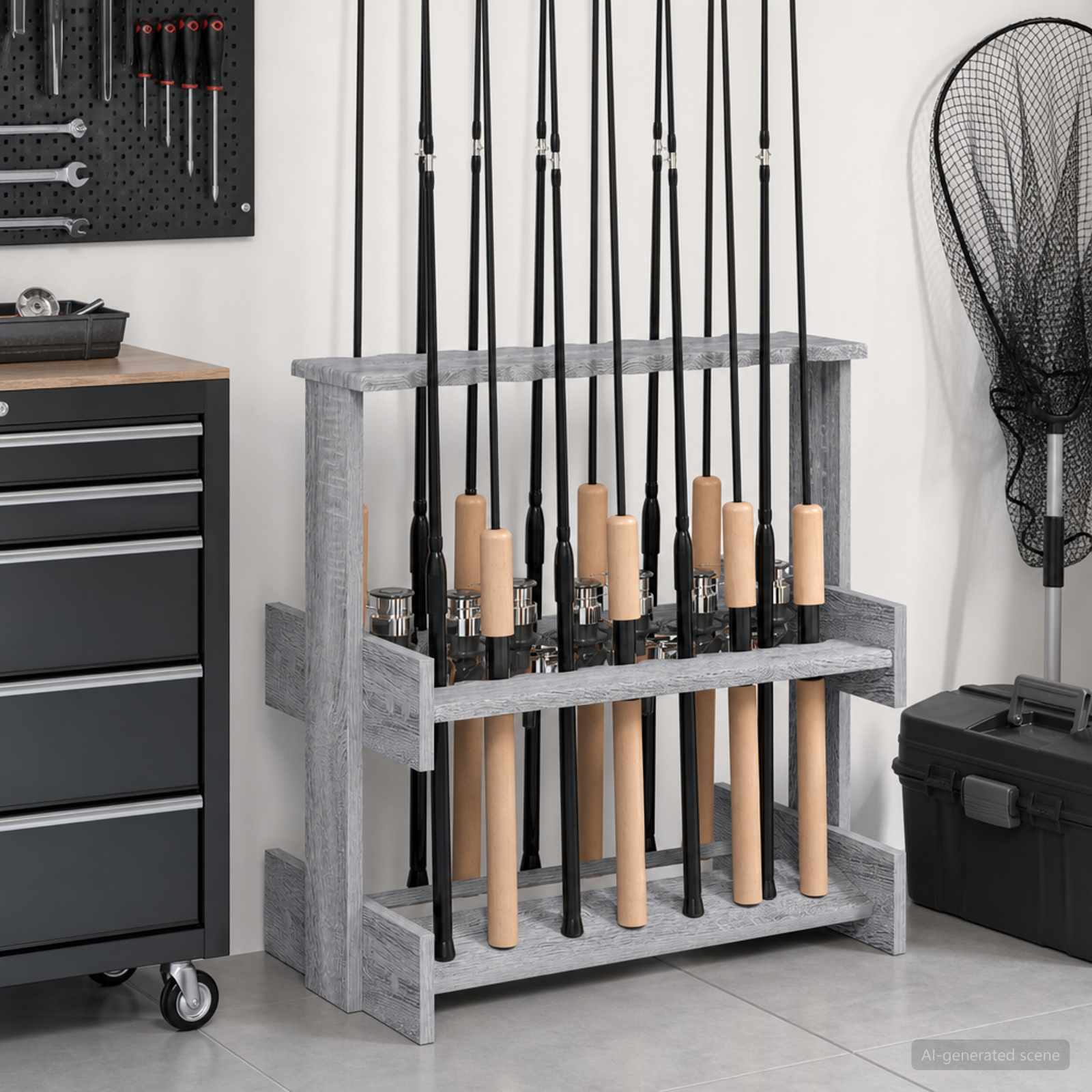 Supporto per canne da pesca Legno ingegnerizzato