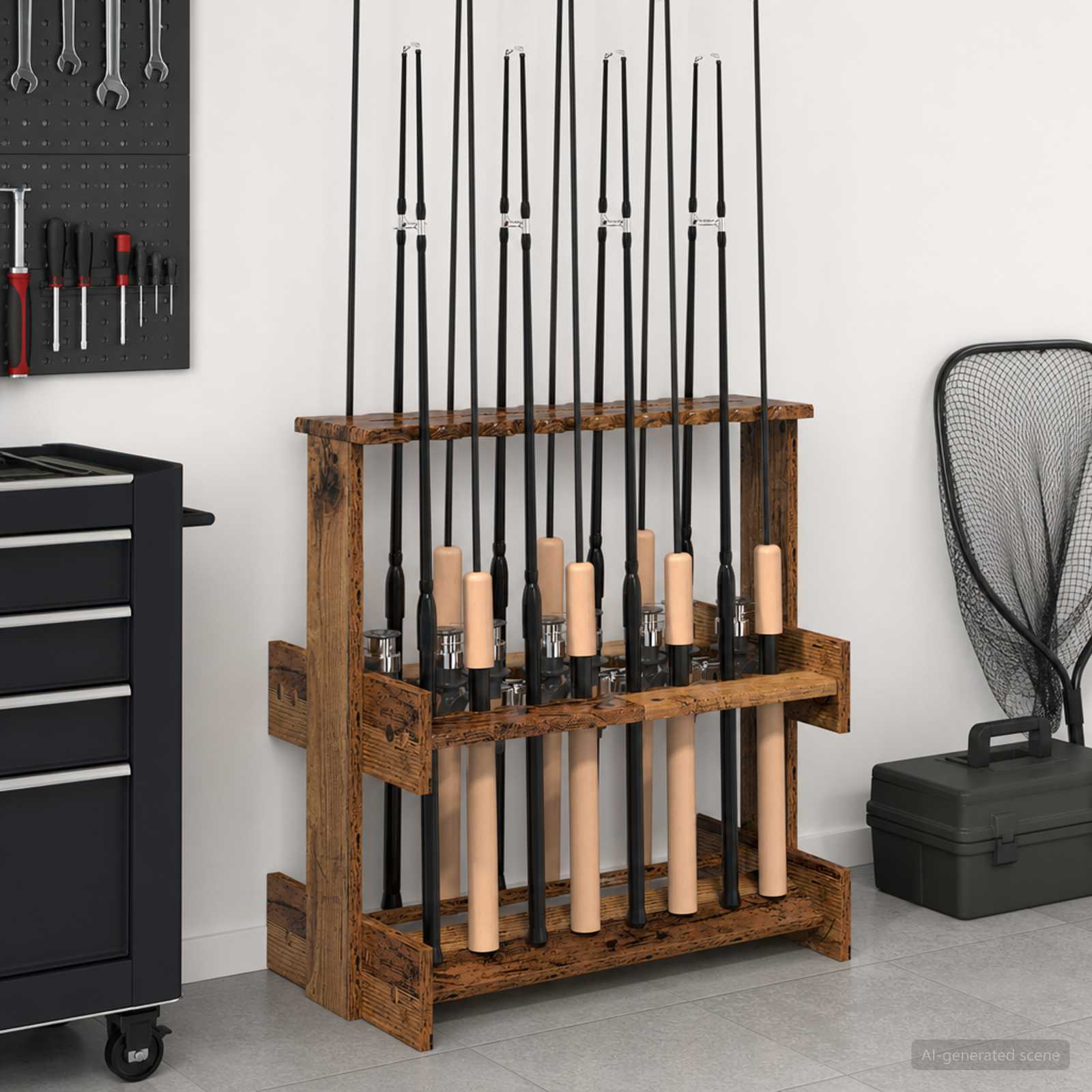 Supporto per canne da pesca Legno ingegnerizzato