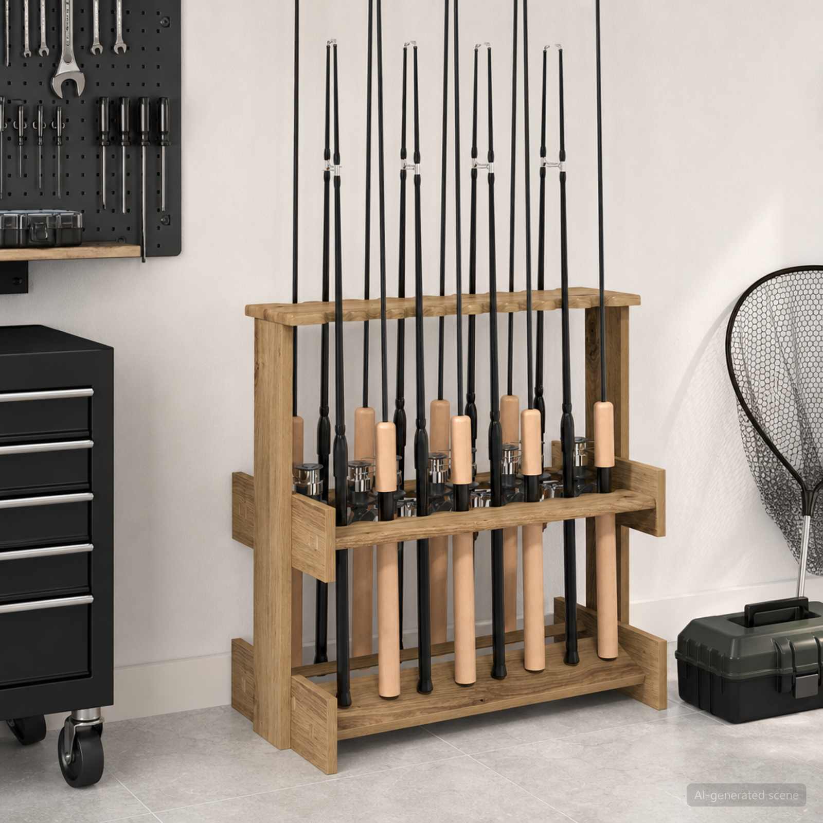 Supporto per canne da pesca Legno ingegnerizzato