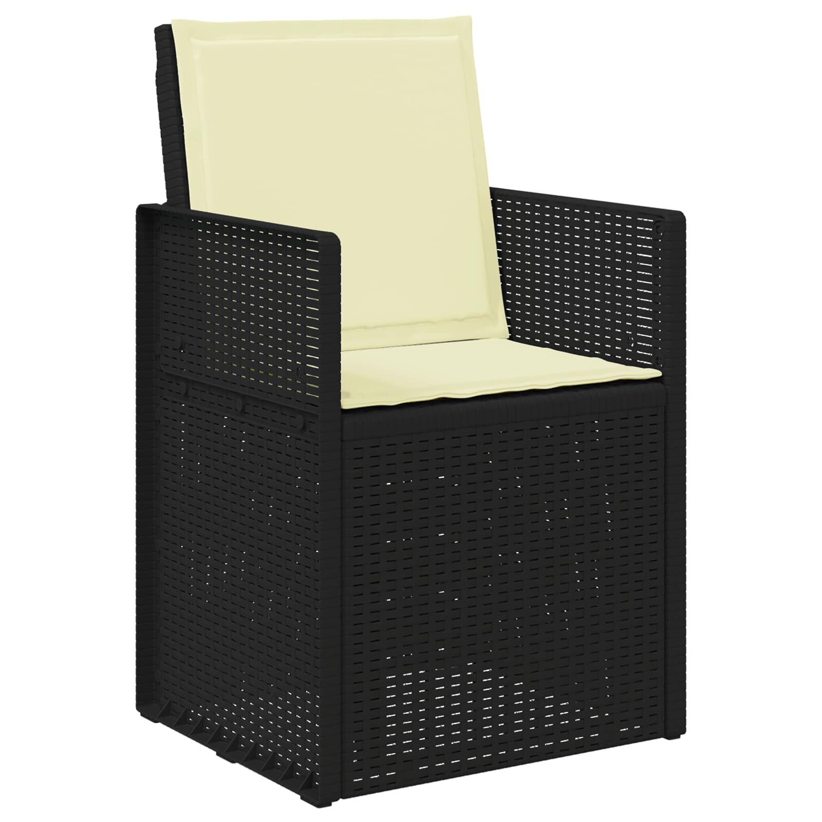 Set da Pranzo per Giardino 5 pz Antracite e Crema PP