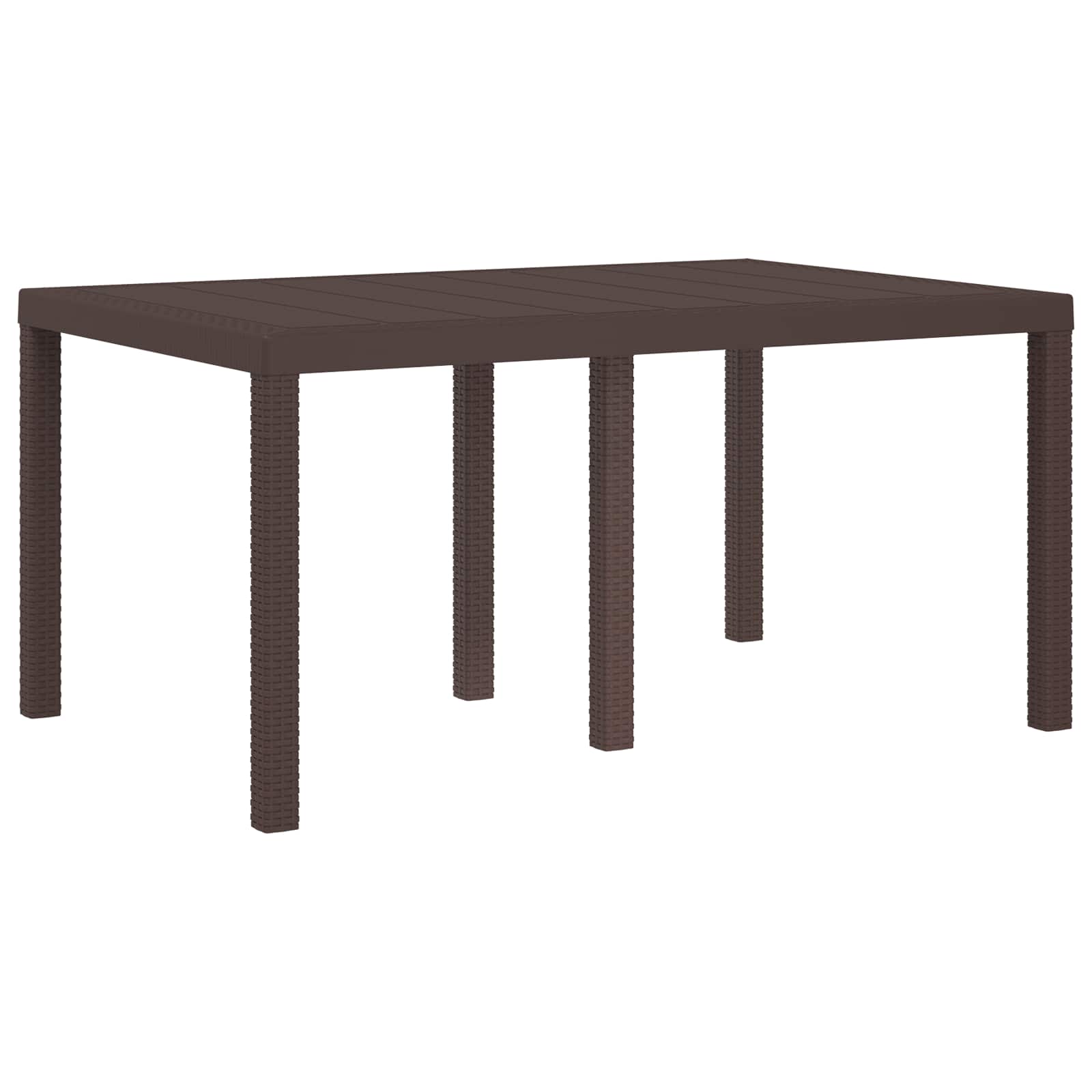 Set da Pranzo per Giardino 5 pz Marrone e Tortora PP