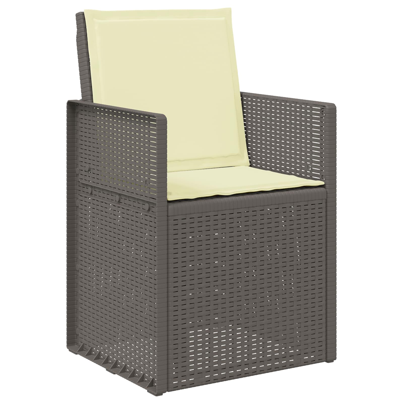 Set da Pranzo per Giardino 5 pz Grigio chiaro e panna PP