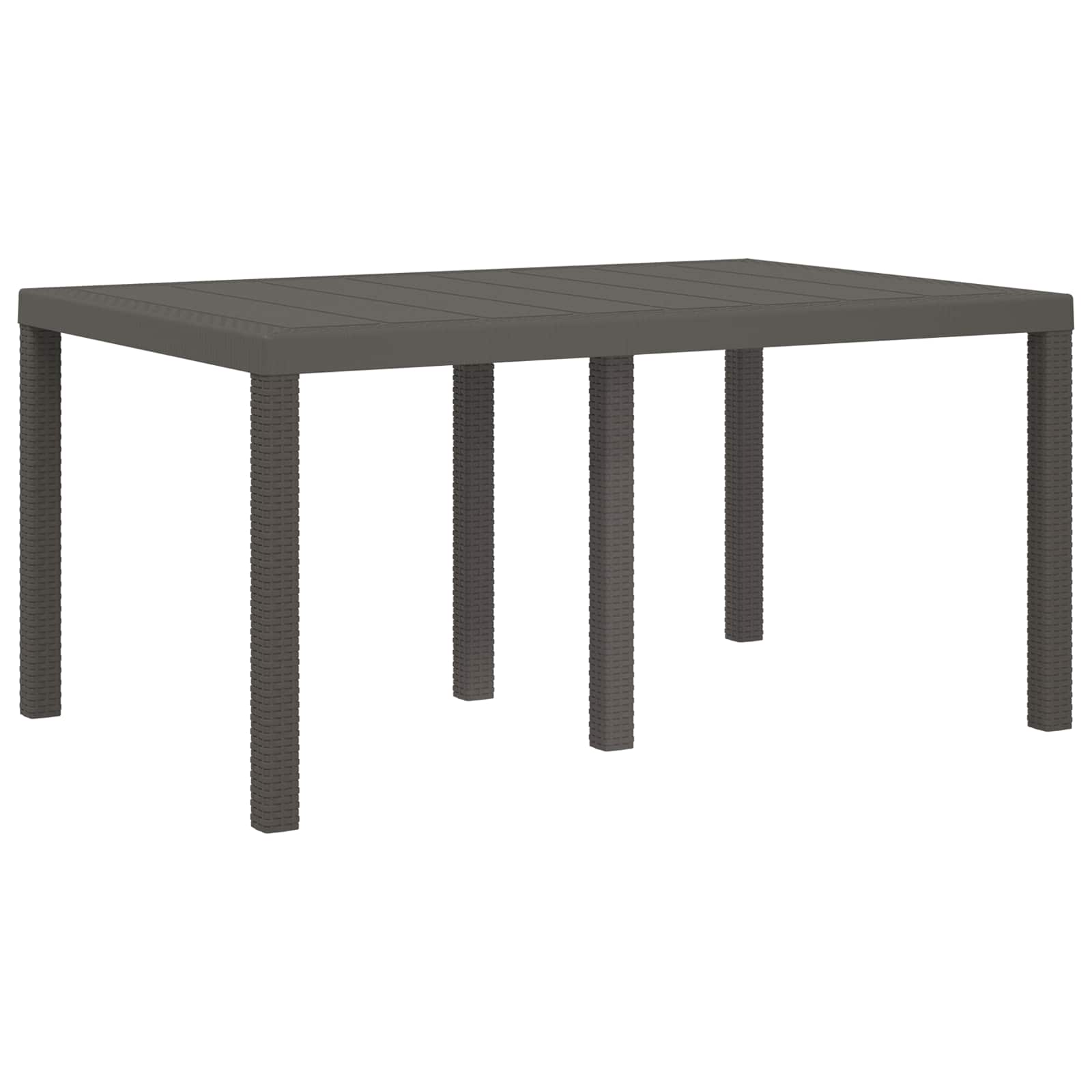 Set da Pranzo per Giardino 5 pz Grigio chiaro e Tortora PP