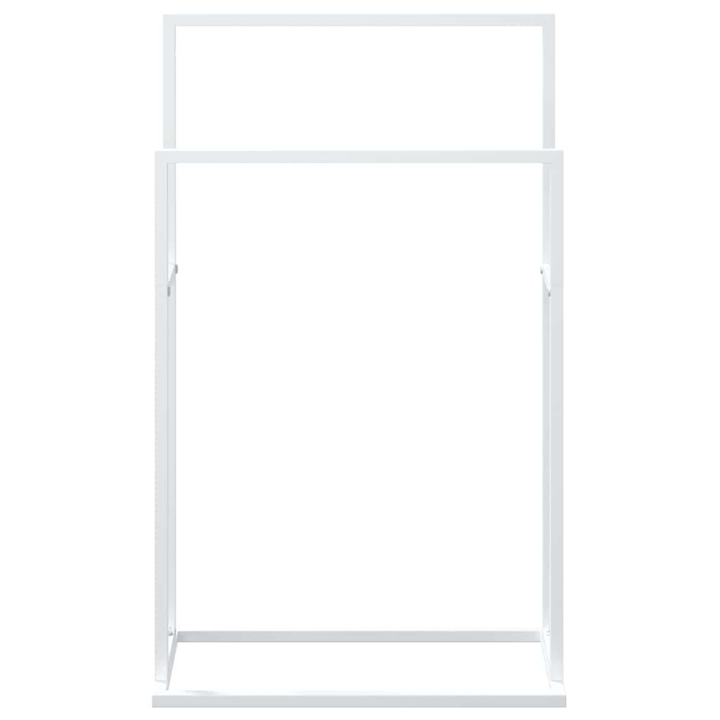 Portasciugamani Autoportante Bianco 48x24x78,5 cm in Ferro
