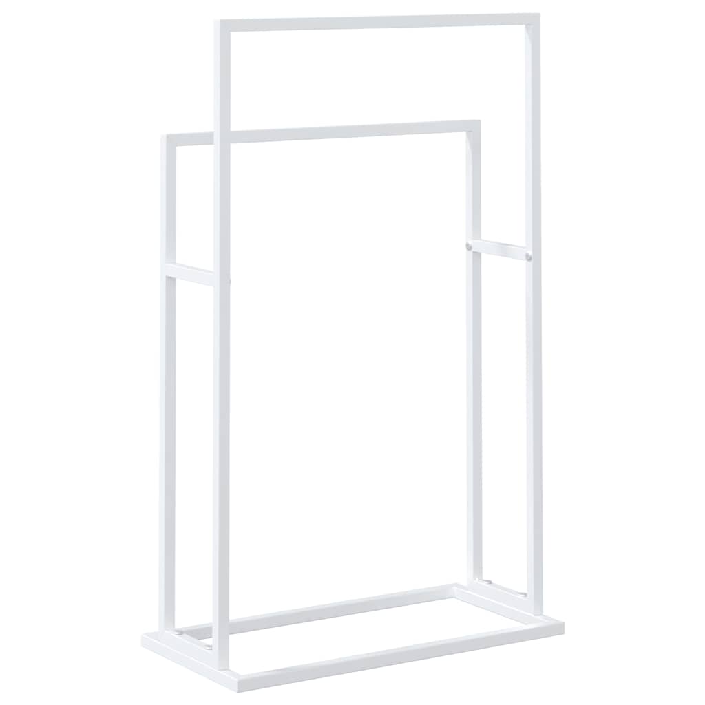 Portasciugamani Autoportante Bianco 48x24x78,5 cm in Ferro