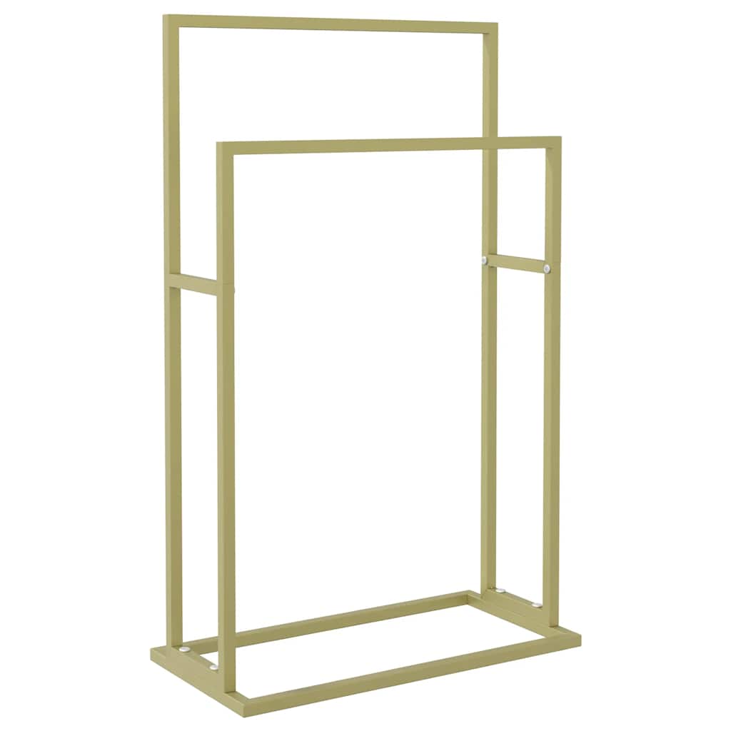 Portasciugamani da Pavimento Oro 48x24x78,5 cm in Ferro