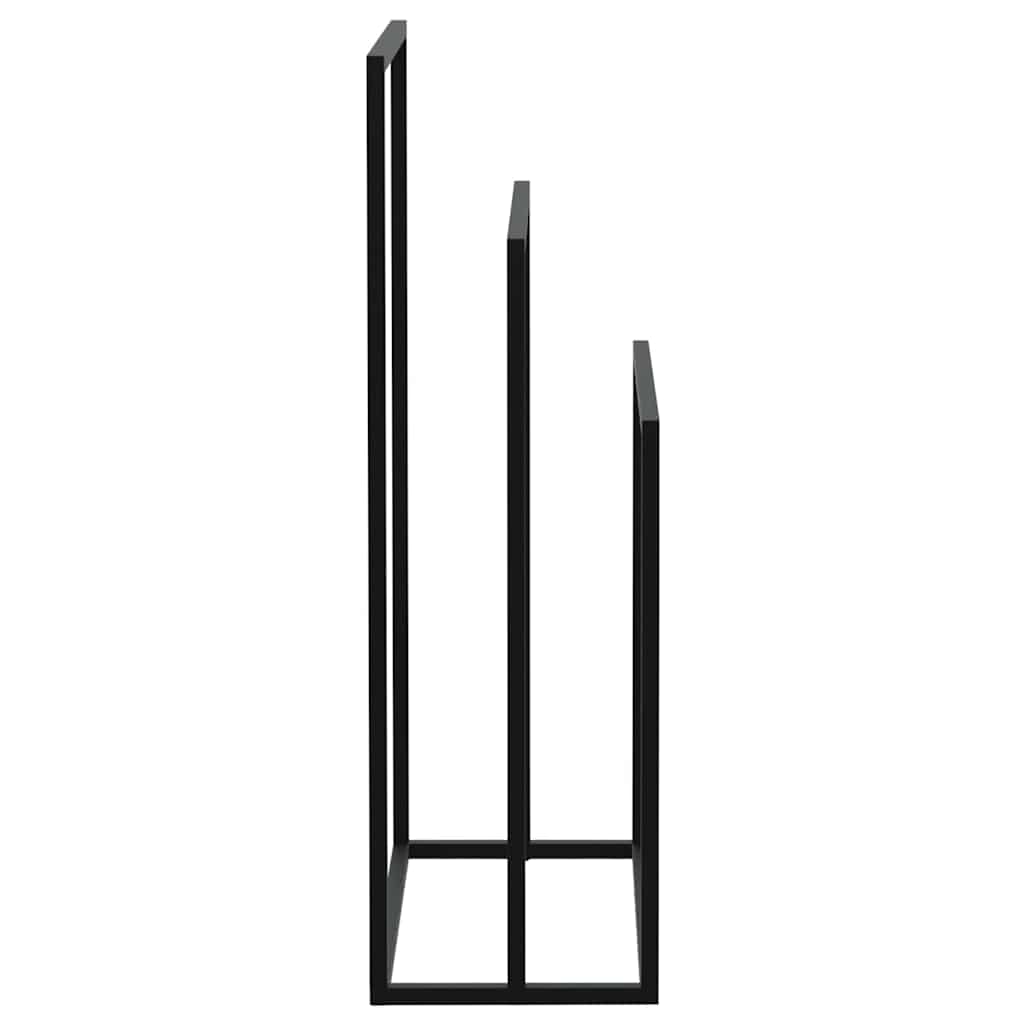 Portasciugamani da Pavimento Nero 48x24x79cm in Ferro