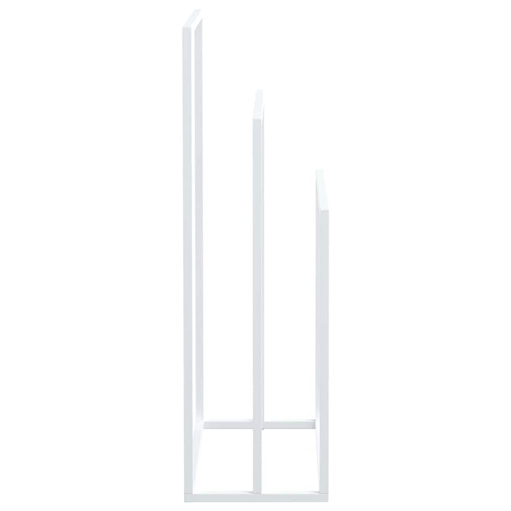 Portasciugamani da Pavimento Bianco 48x24x79cm in Ferro
