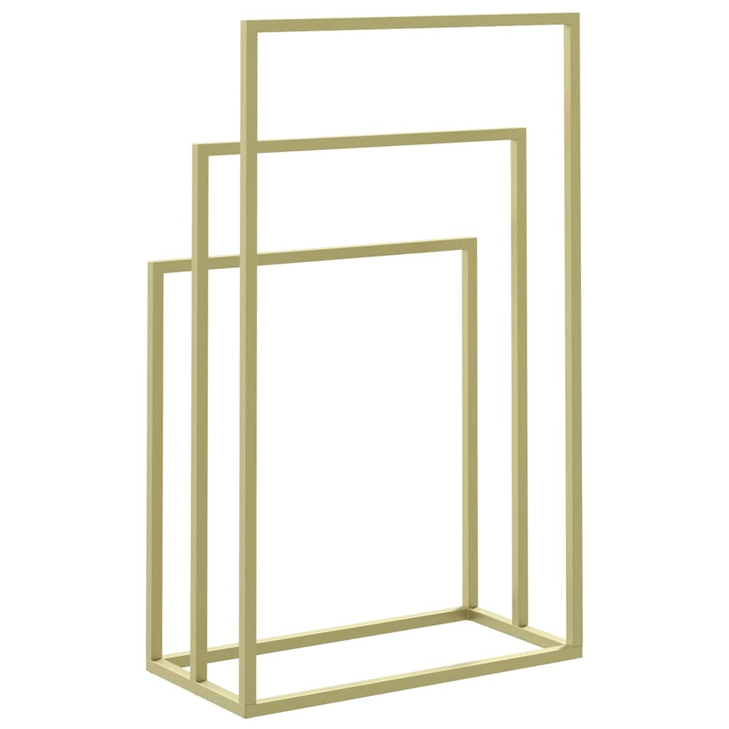 Portasciugamani da Pavimento Oro 48x24x79cm in Ferro