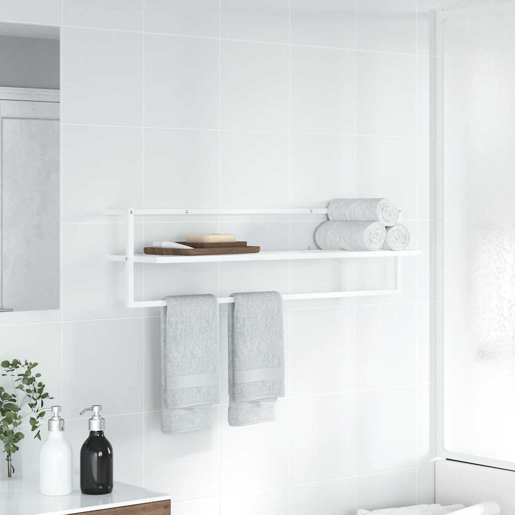 Portasciugamani Bianco 95x25x22 cm in Ferro