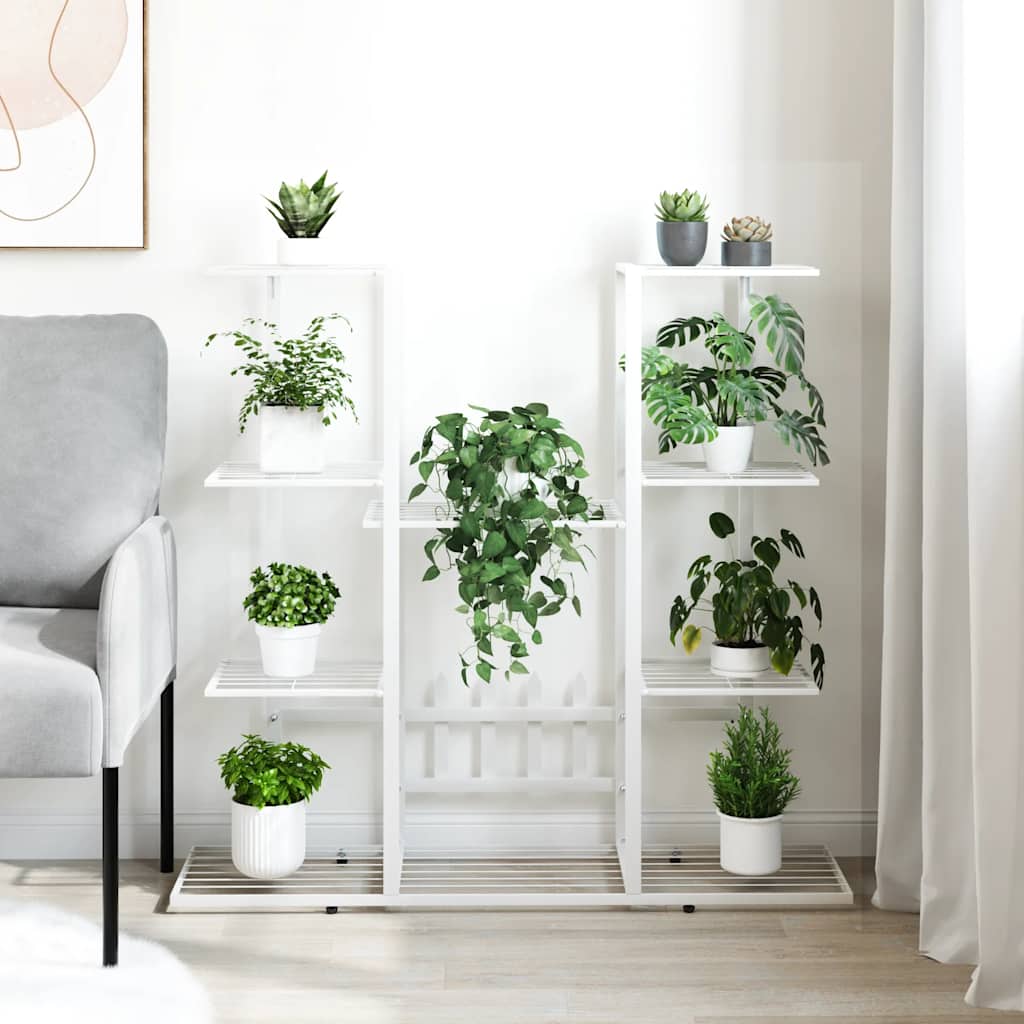 Portafiori 94,5x25x89 cm Ferro Bianco