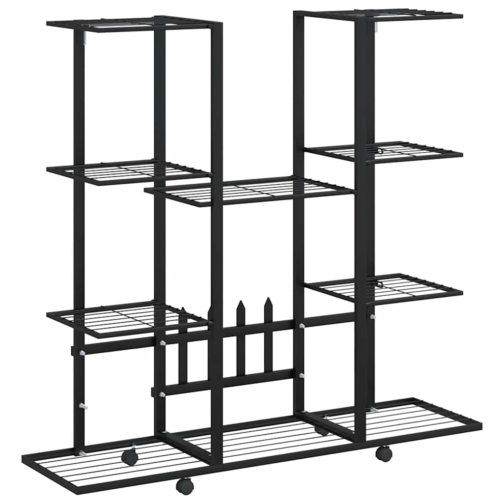 Portafiori con Ruote 94,5x24,5x91,5 cm Ferro Nero