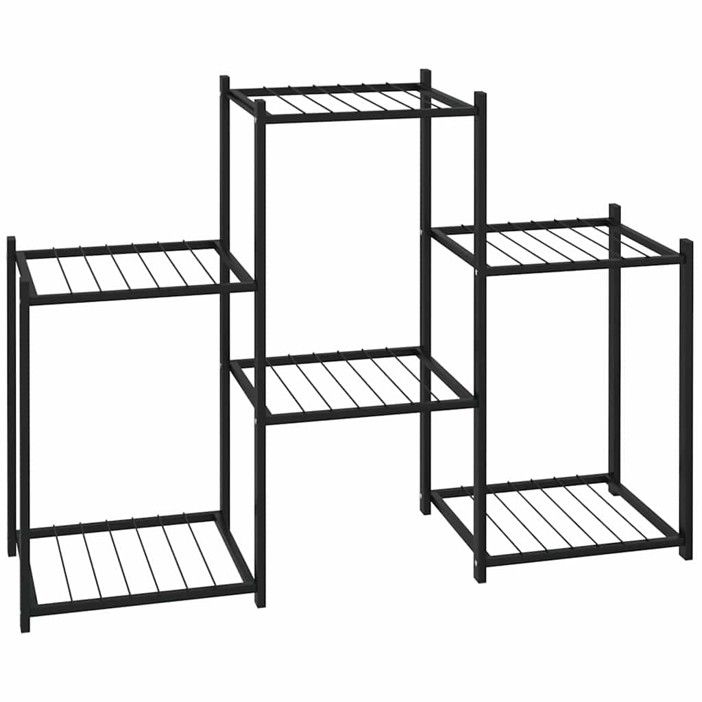 Portafiori 83x25x60 cm Ferro Nero