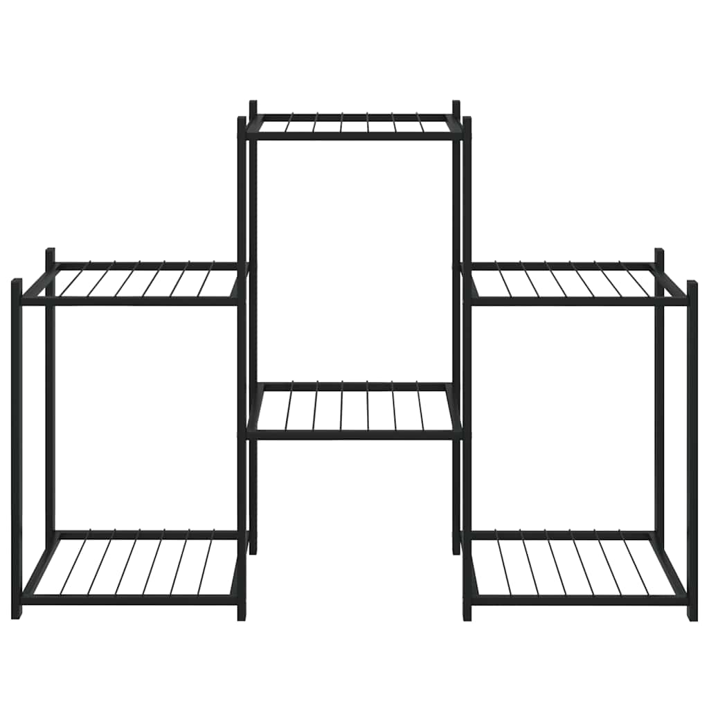 Portafiori 83x25x60 cm Ferro Nero