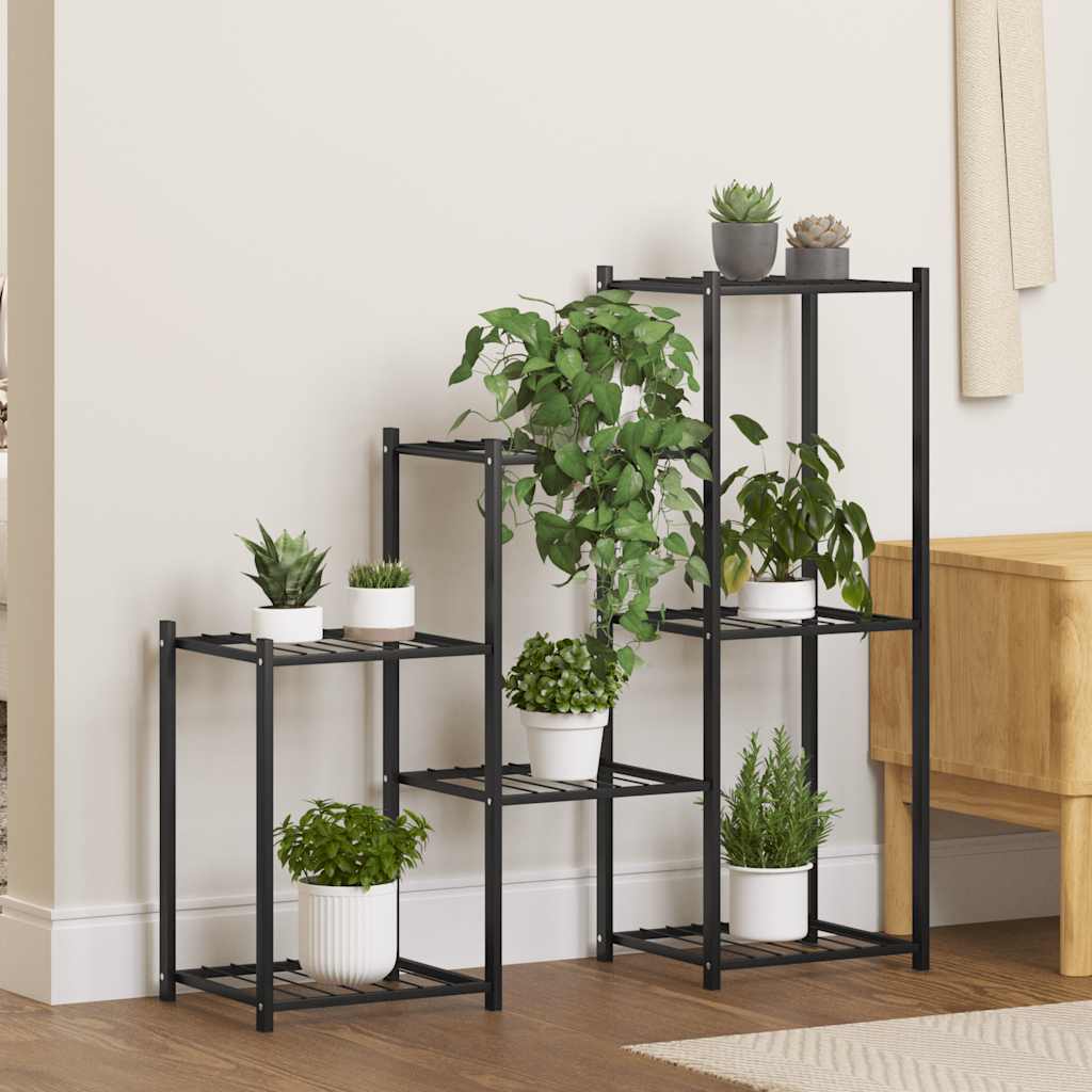 Portafiori 83x25x80 cm Nero in Ferro