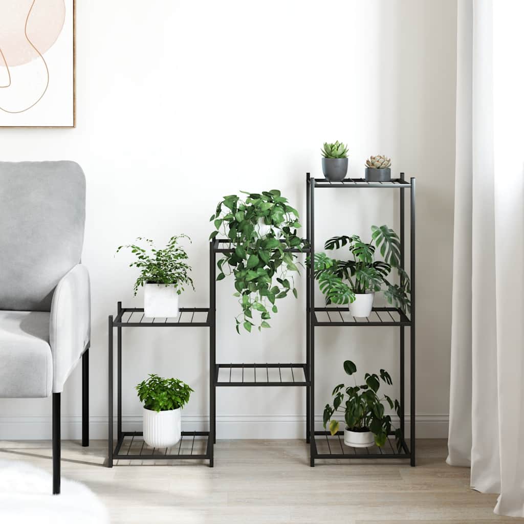 Portafiori 83x25x80 cm Nero in Ferro