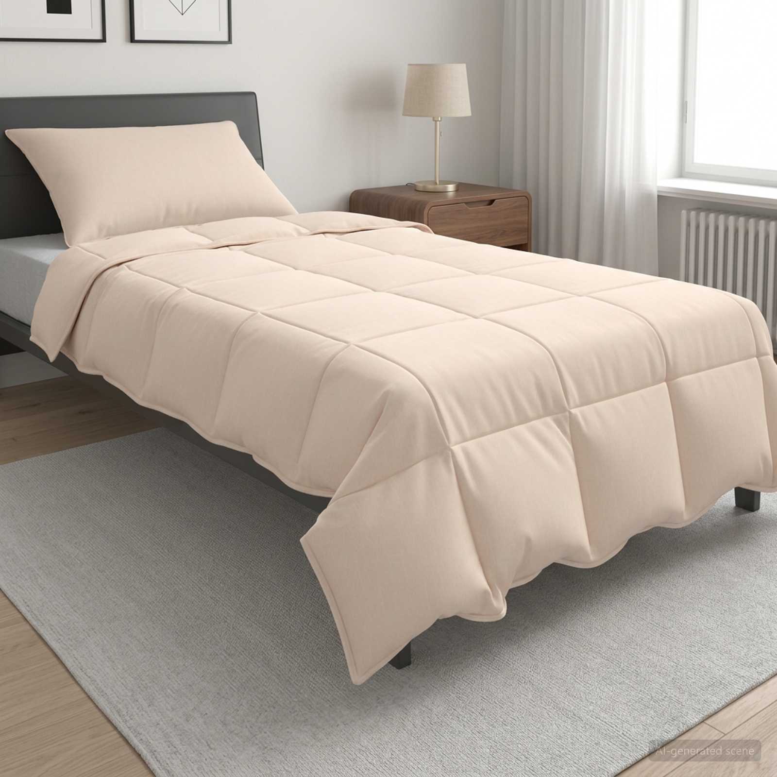 Set di Piumoni 2 pz 135 x 200 cm Inverno 350 gsm Beige