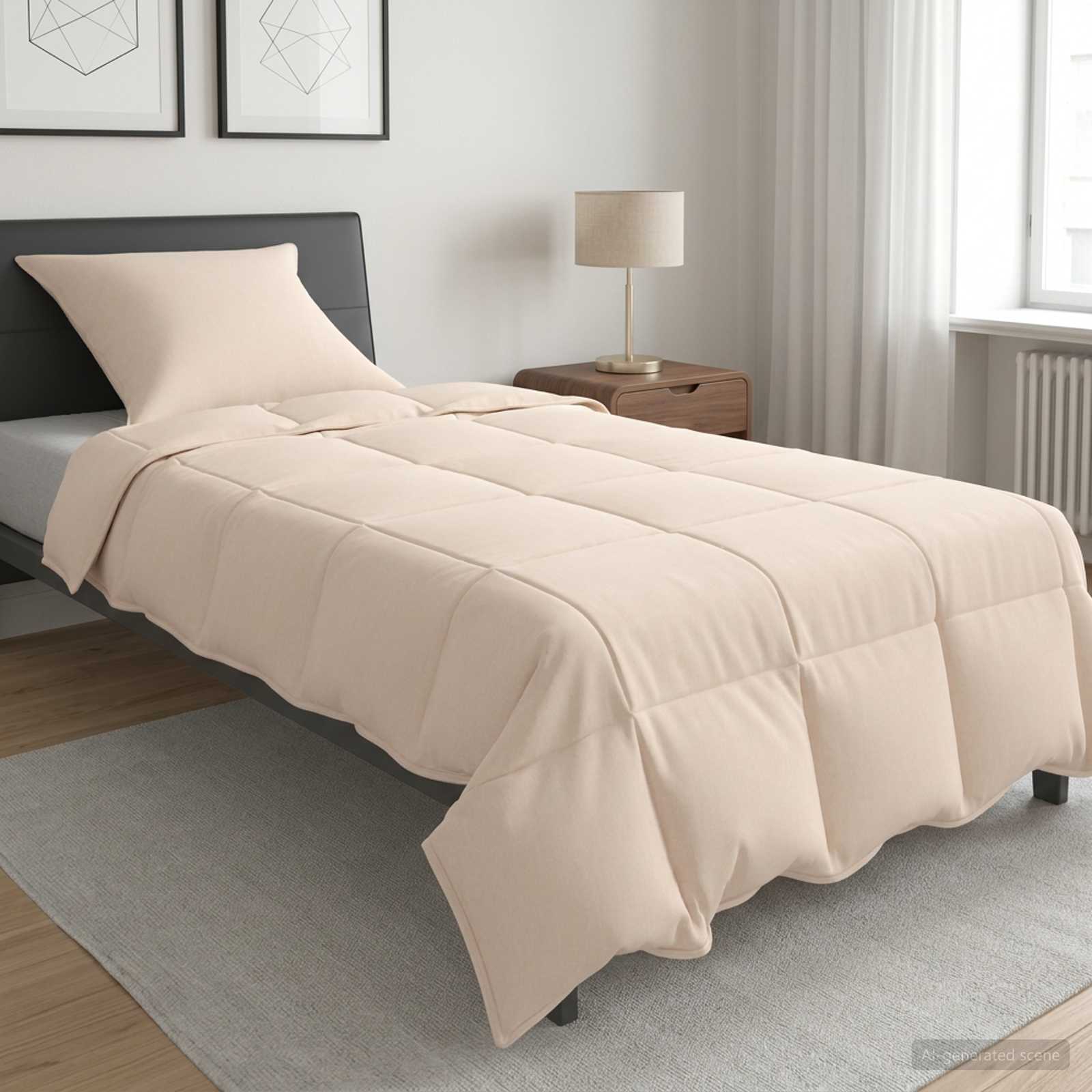 Set di Piumoni 2 pz 140 x 200 cm Inverno 350 gsm Beige