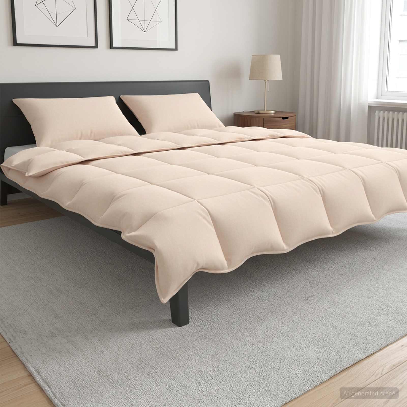 Set di Piumoni 2 pz 240 x 220 cm Tutte le stagioni Beige