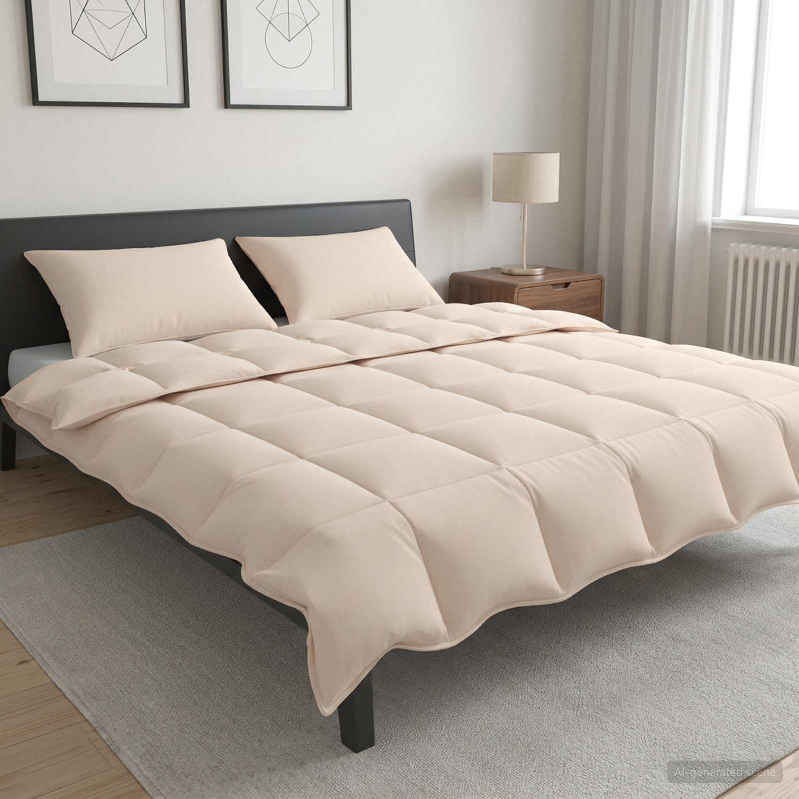 Set di Piumoni 2 pz 200 x 200 cm 250 gsm Kapok Naturale Beige