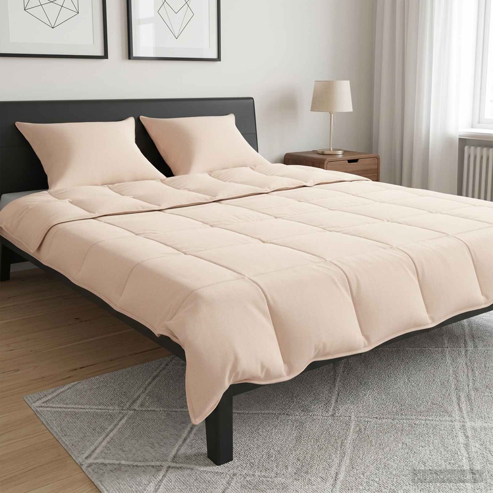 Set di Piumoni 2 pz 200 x 240 cm 250 gsm Kapok Naturale Beige