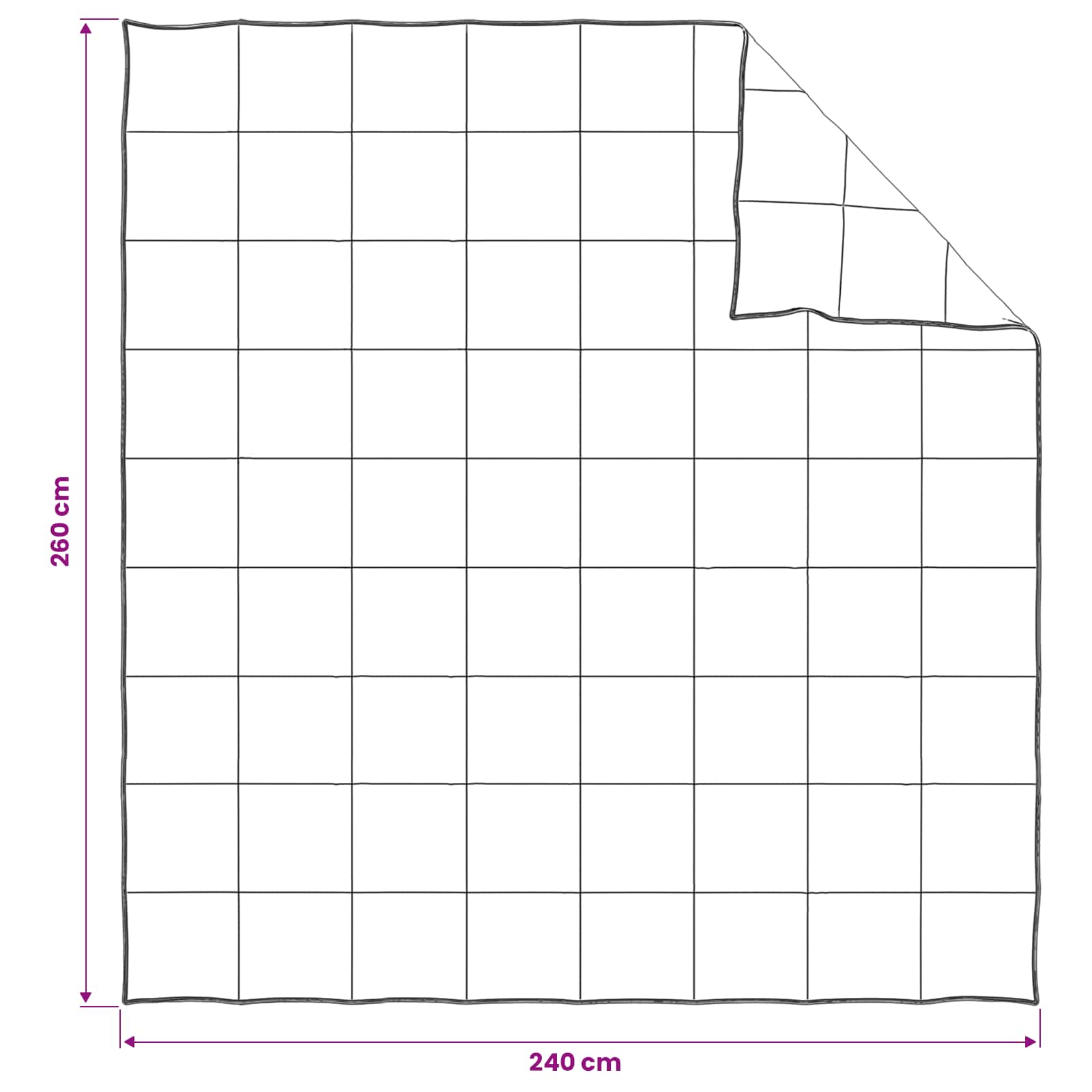 Set di Piumoni 2 pz 260 x 240 cm 250 gsm Kapok Naturale Beige