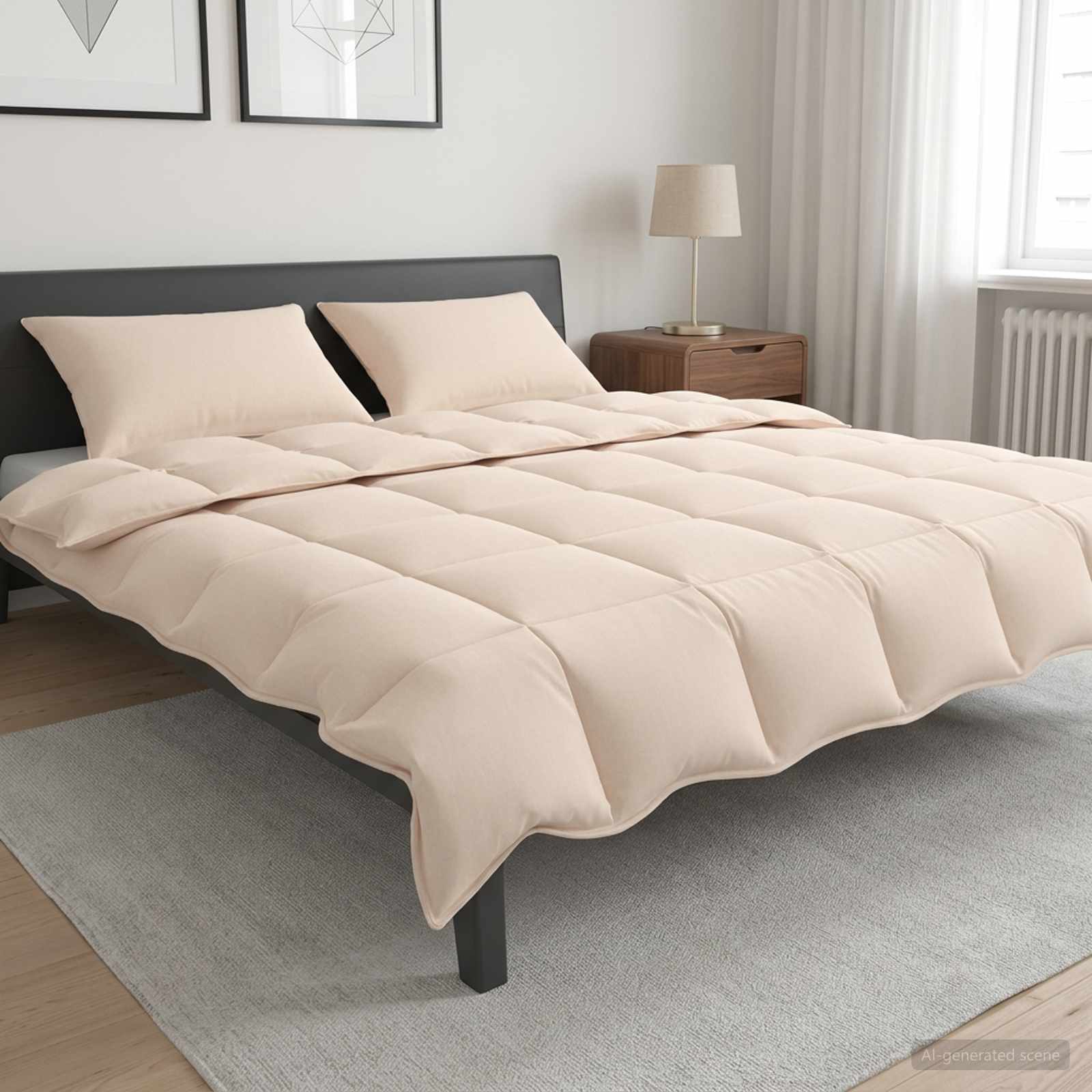 Set di Piumoni 2 pz 200 x 220 cm Tutte le stagioni Beige