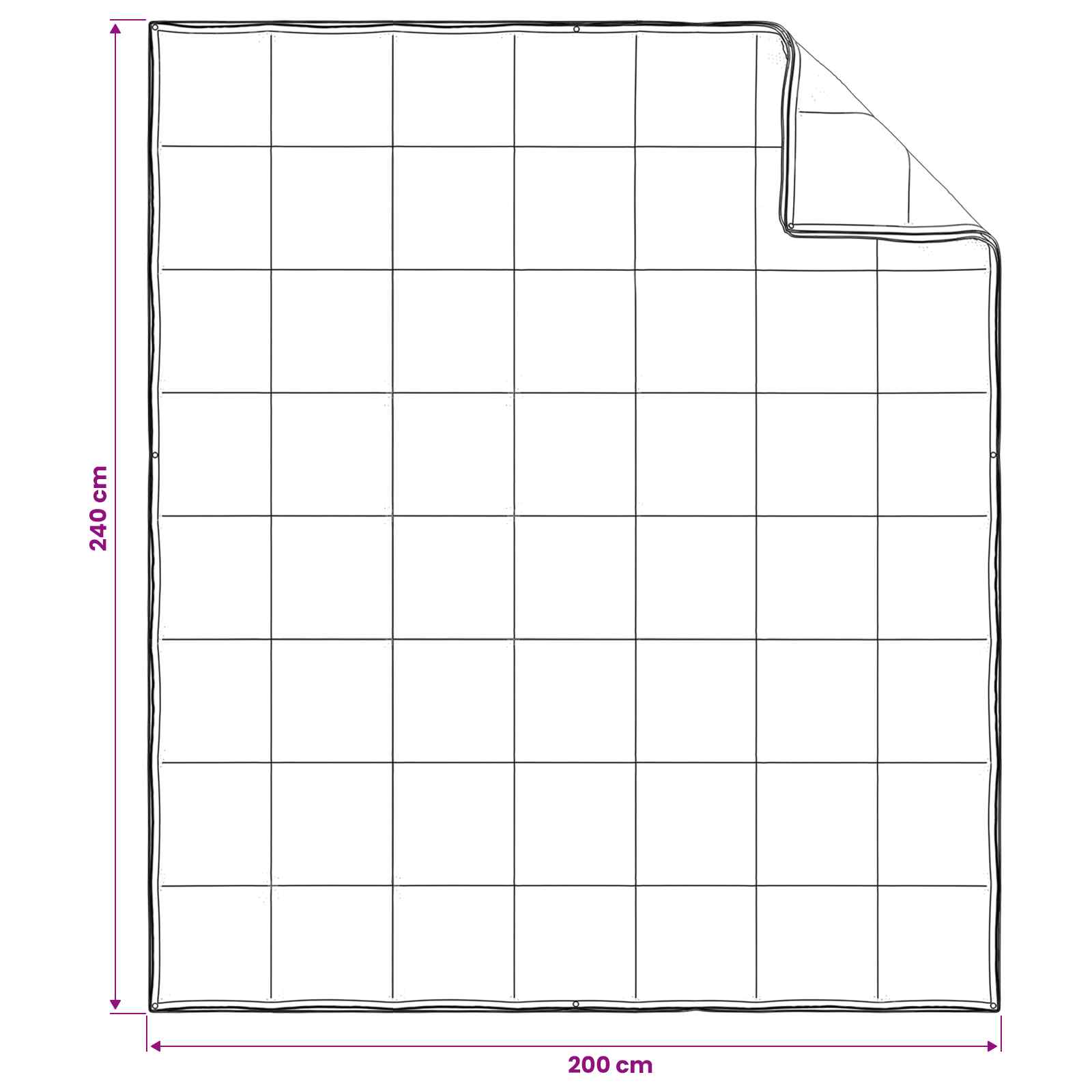 Set di Piumoni 2 pz 200 x 240 cm Kapok e Poliestere Beige