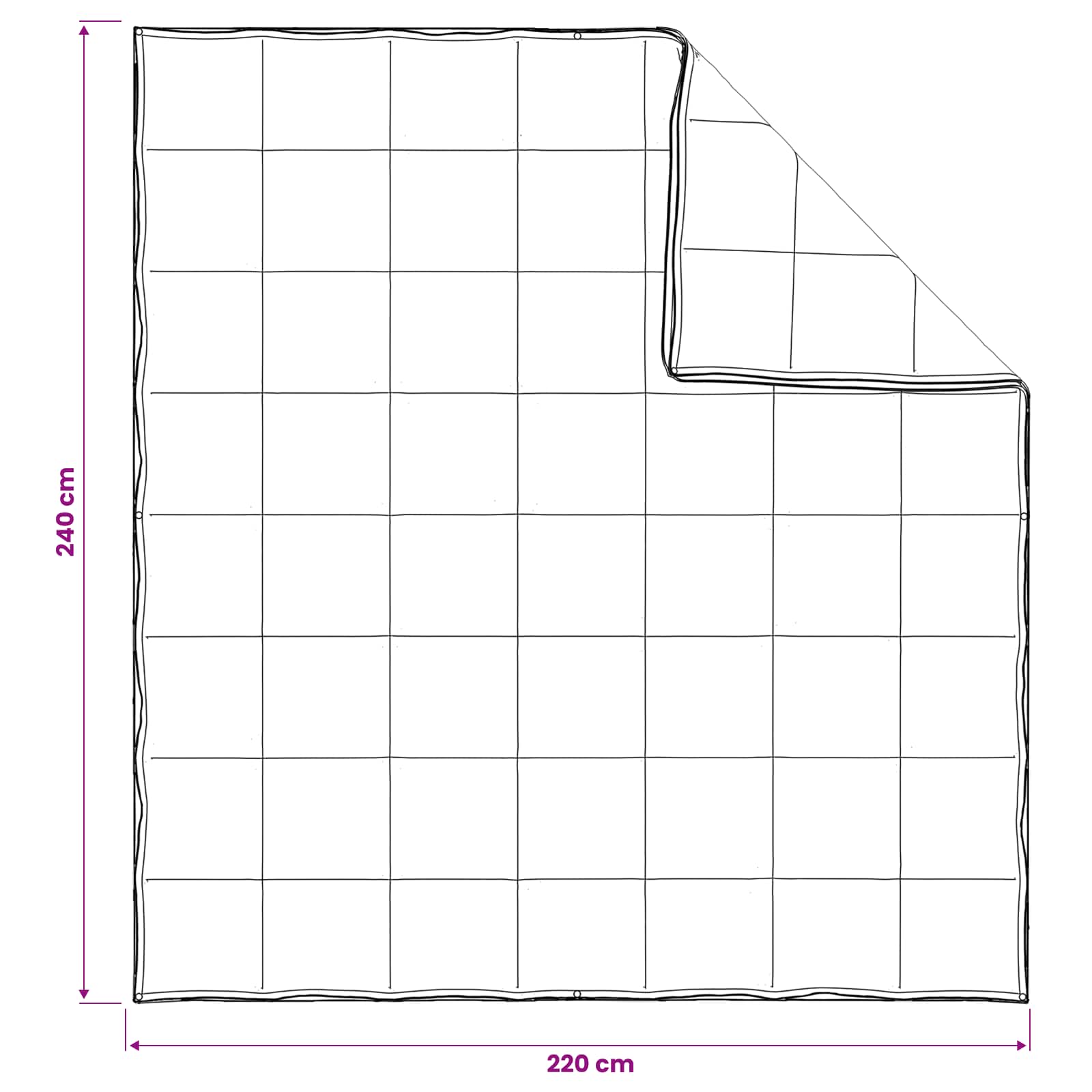 Set di Piumoni 2 pz 240 x 220 cm Kapok e Poliestere Beige
